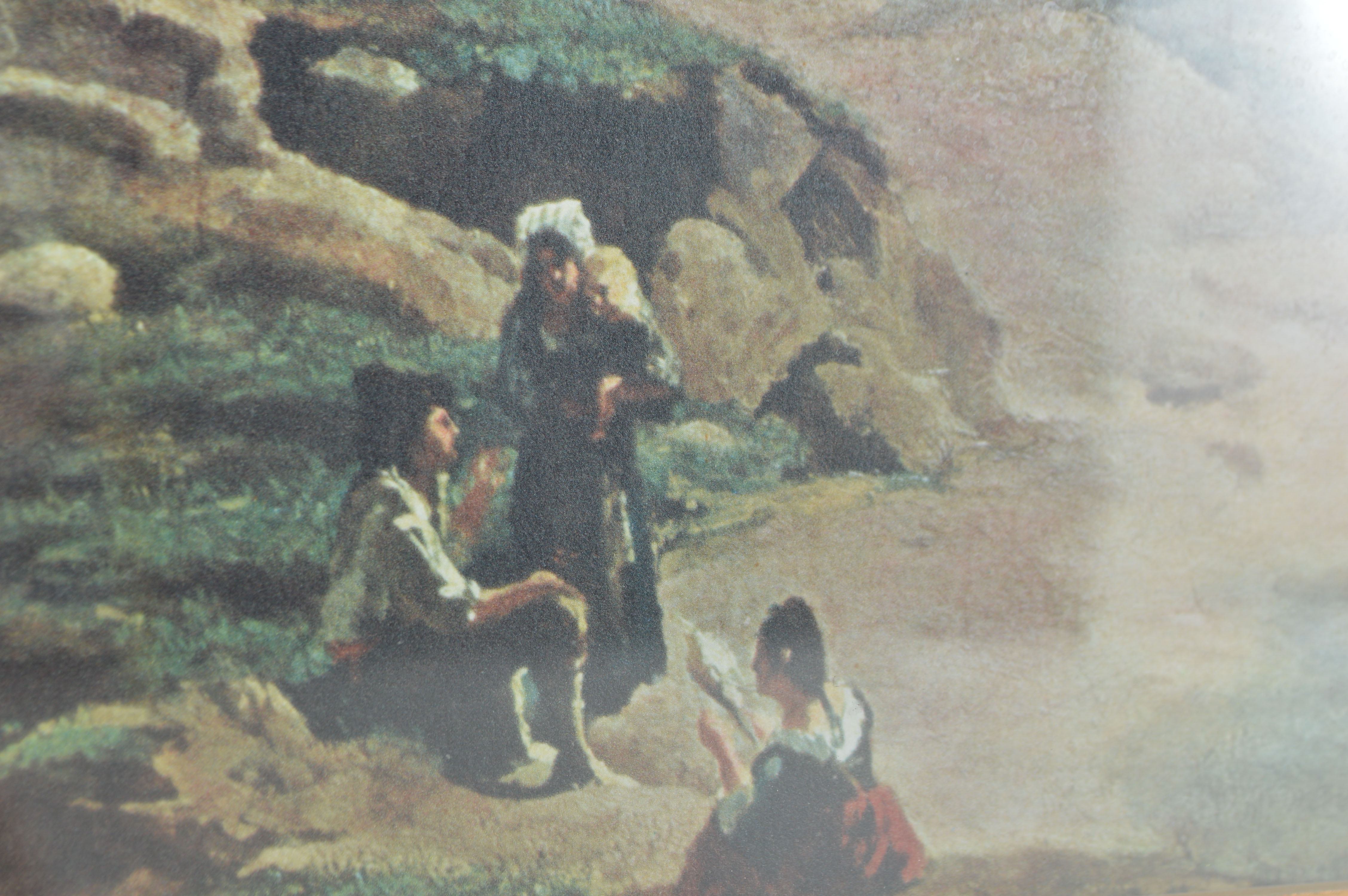 Framed Offset Lithograph of a Landscape after the Manner of Claude Lorrain