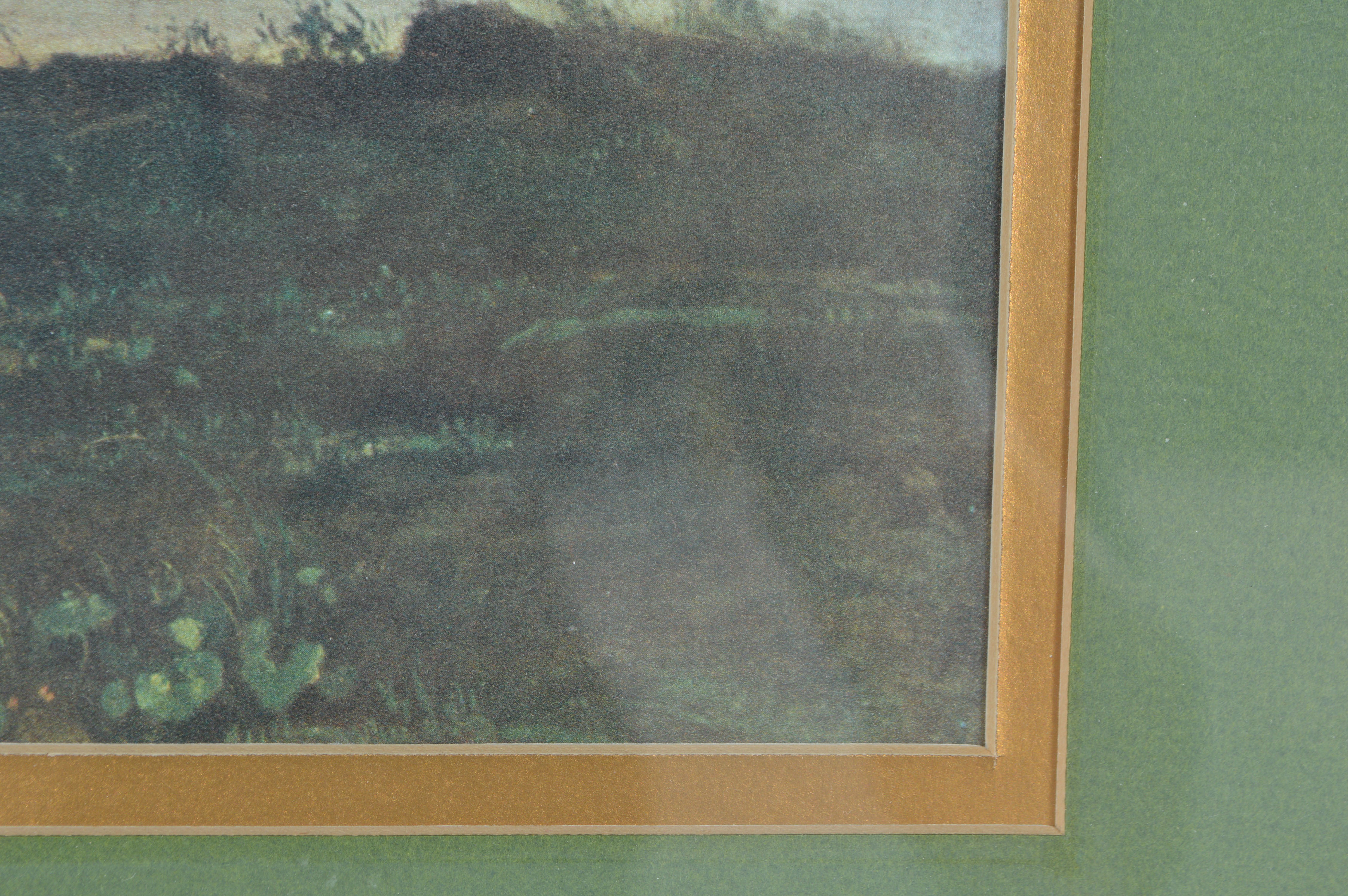 Framed Offset Lithograph of a Landscape after the Manner of Claude Lorrain