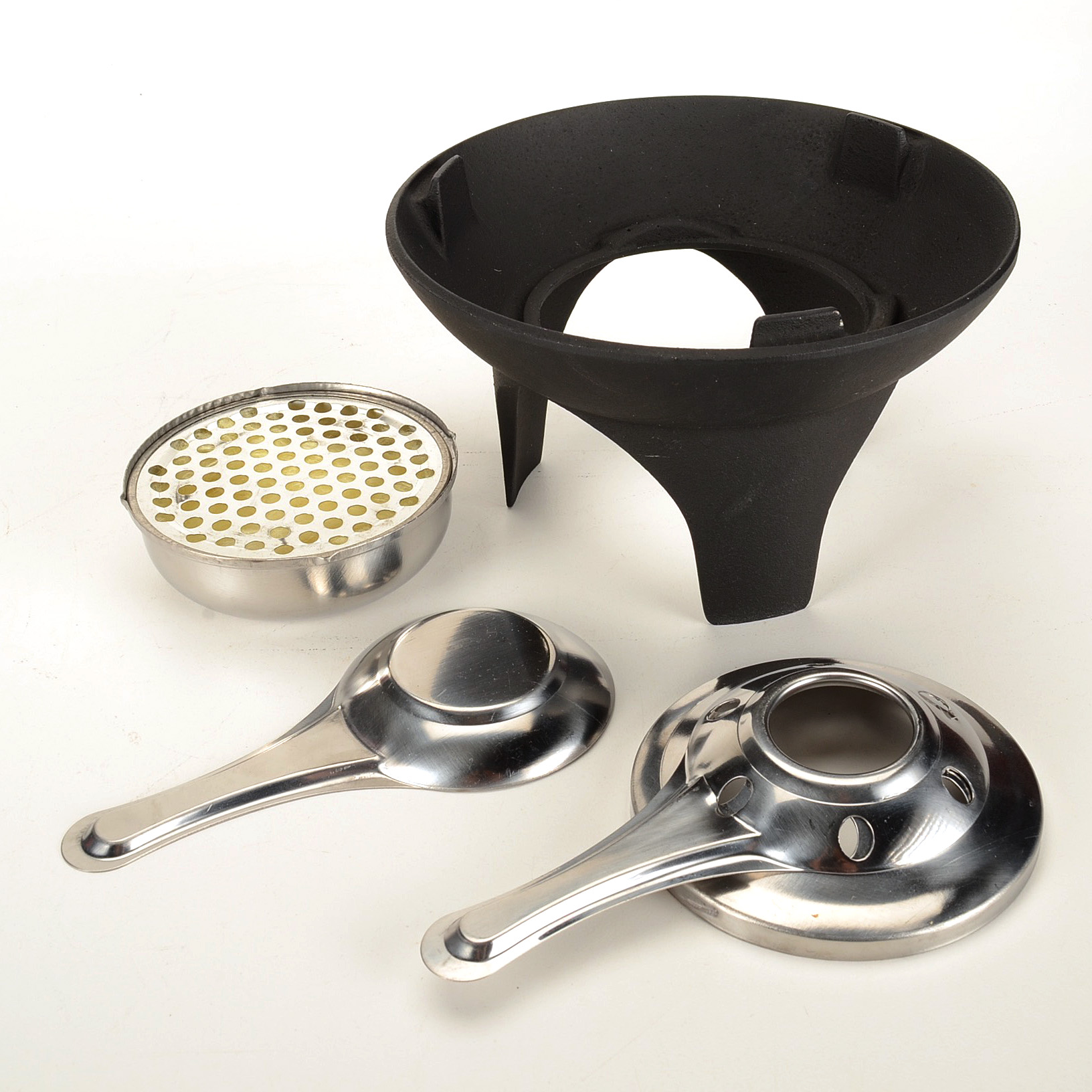 French Enameled Cast Iron Fondue Pot