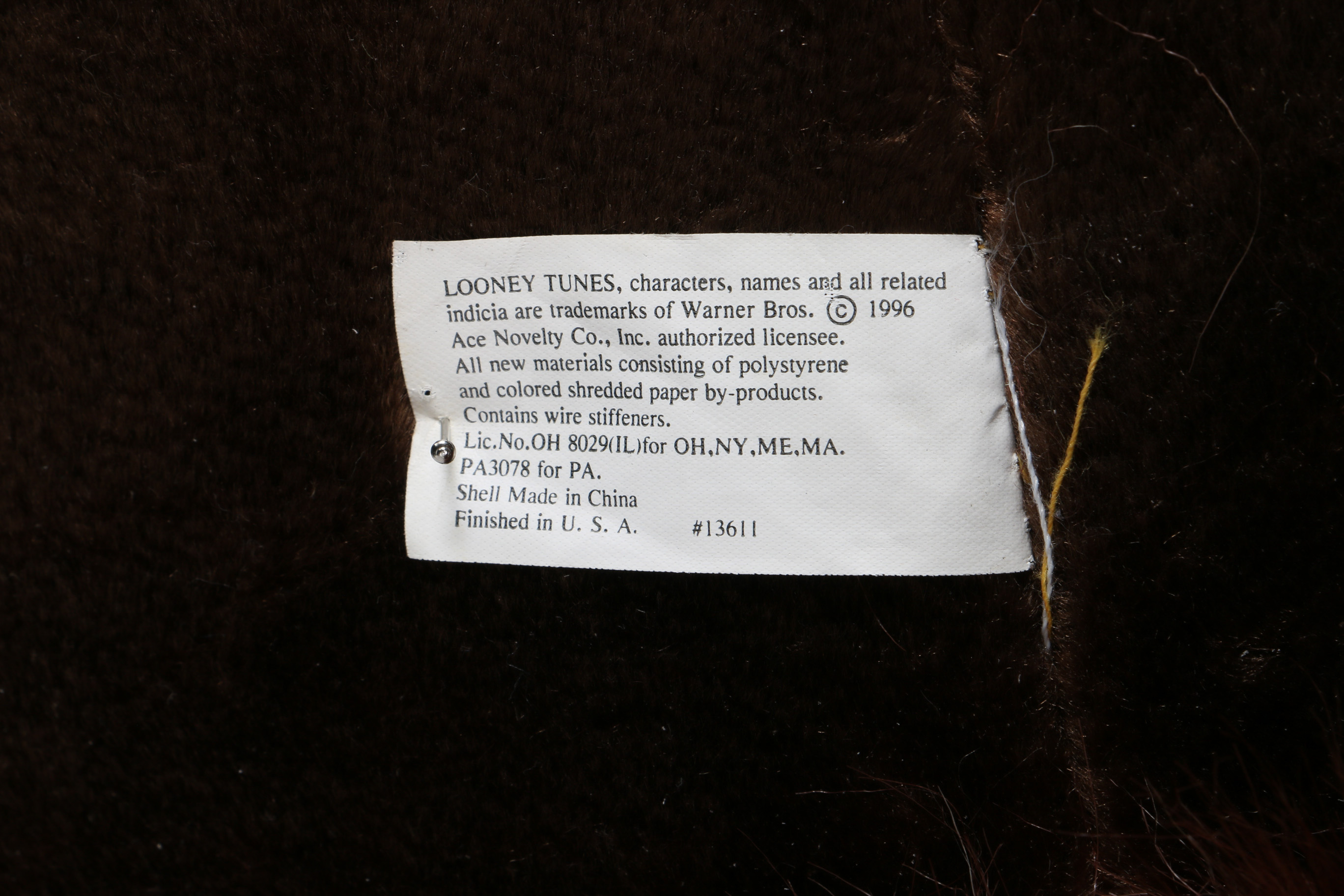 Giant Plush Tasmanian Devil from Looney Tunes