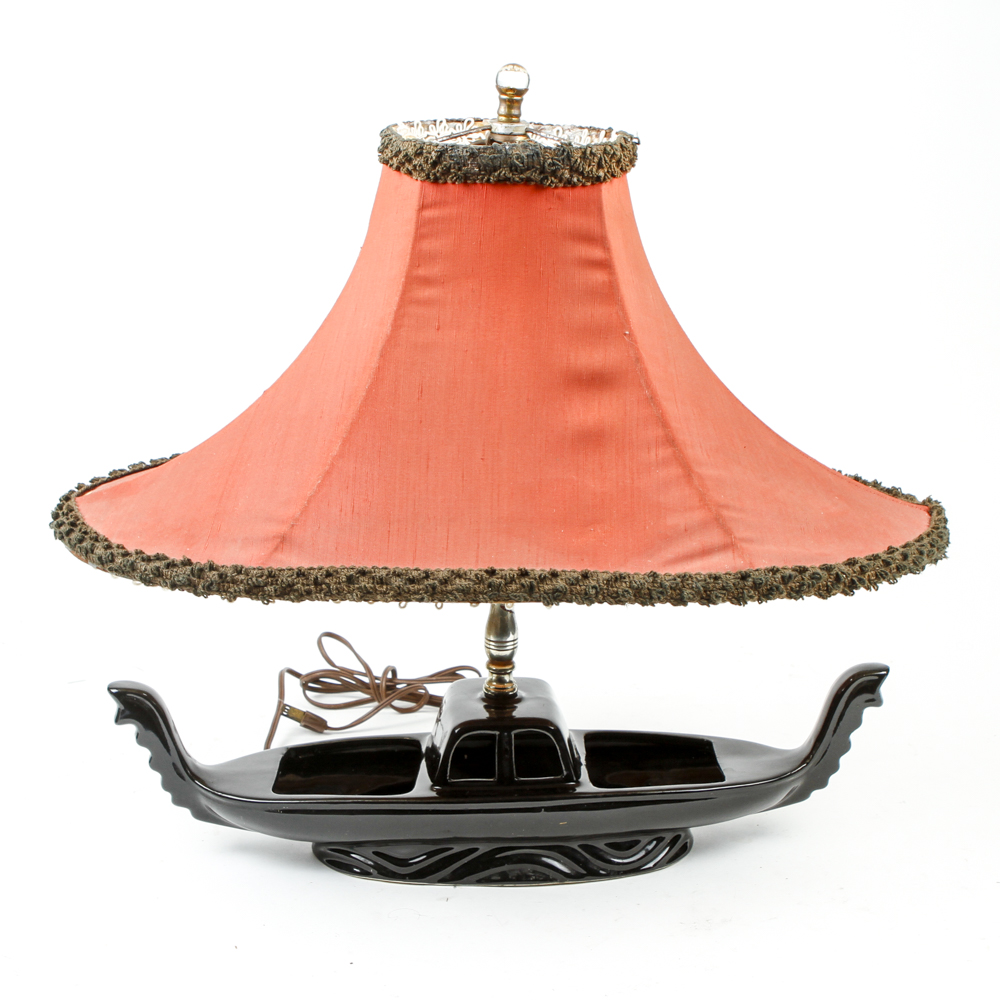 Vintage Ceramic Gondola Lamp