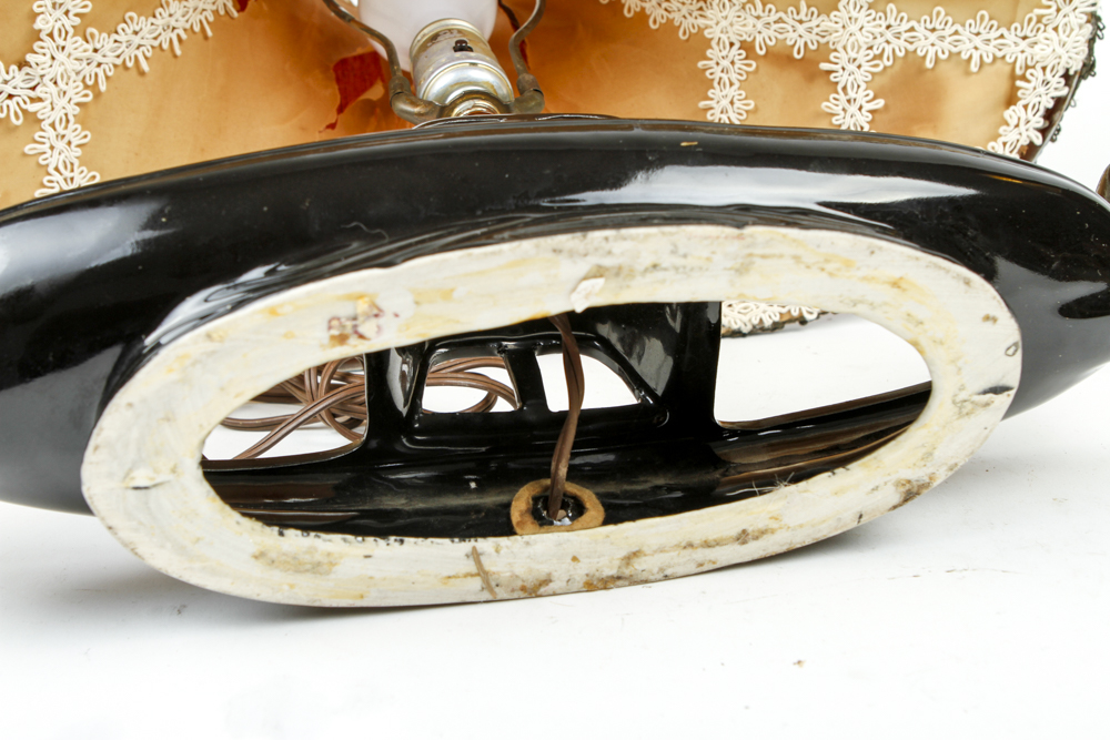 Vintage Ceramic Gondola Lamp