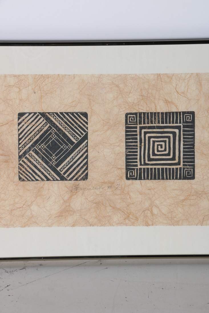 Limited Edition "Fragment #7" Linocut by Zelda Tanenbaum