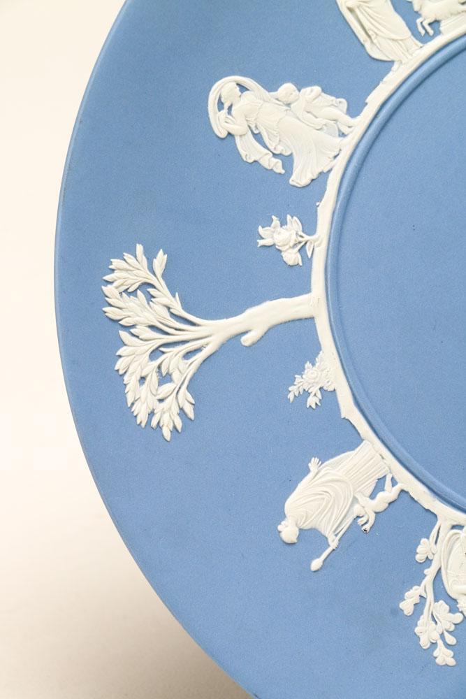 Set of "Jasper Classic White on Blue" Wedgwood China