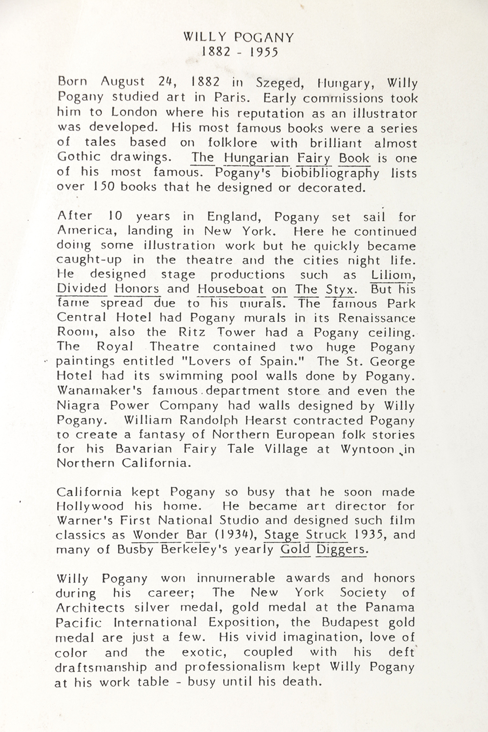 Willy Pogány Graphite Drawing on Paper "Stage Setting / Pirate Ship"