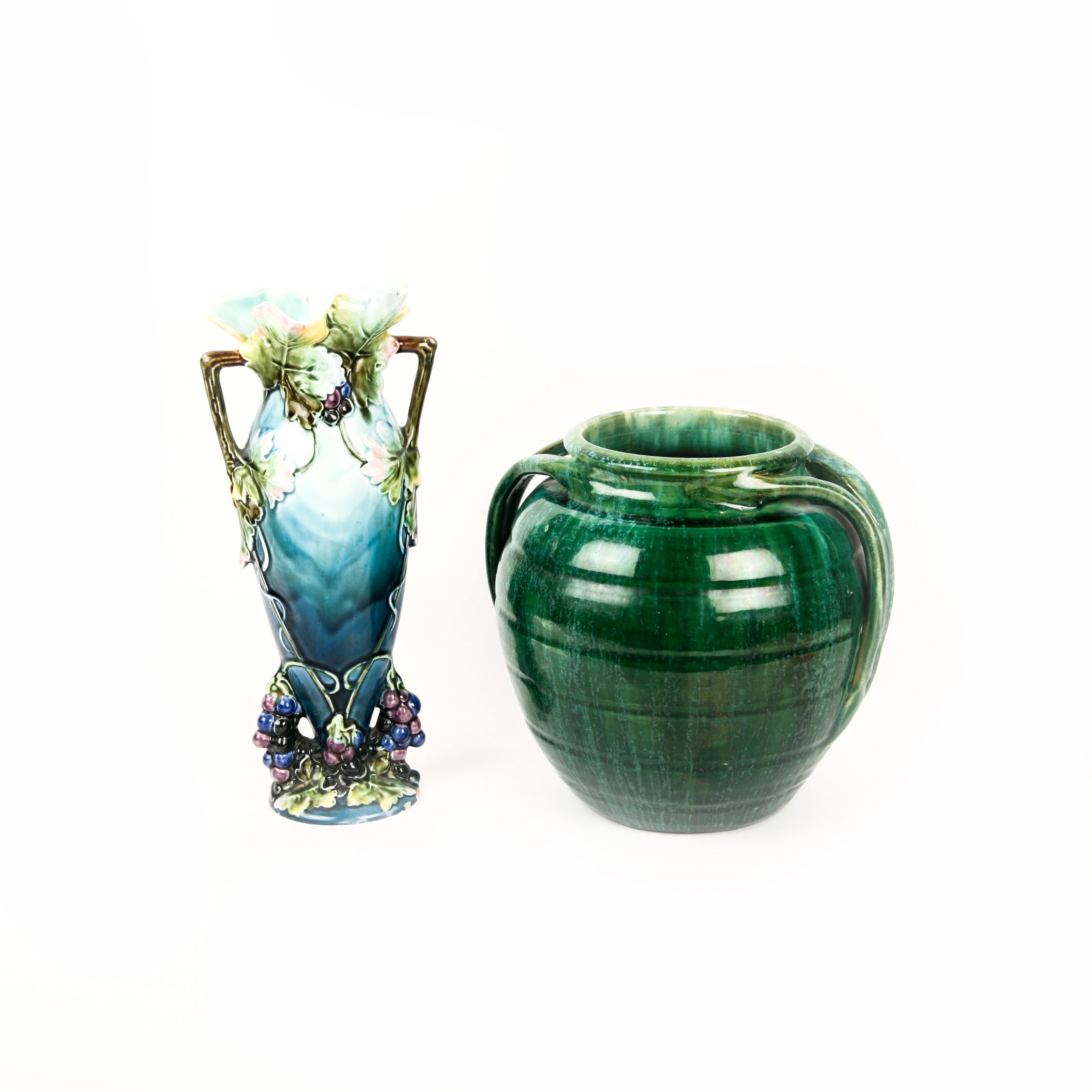 Selection of Green and Blue Vases