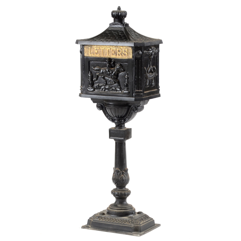 Cast Iron Pedestal Mailbox