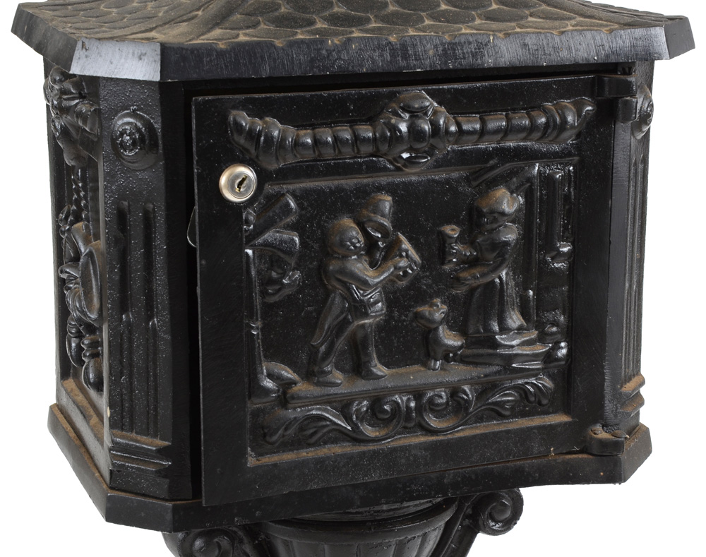 Cast Iron Pedestal Mailbox