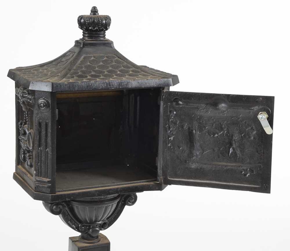 Cast Iron Pedestal Mailbox