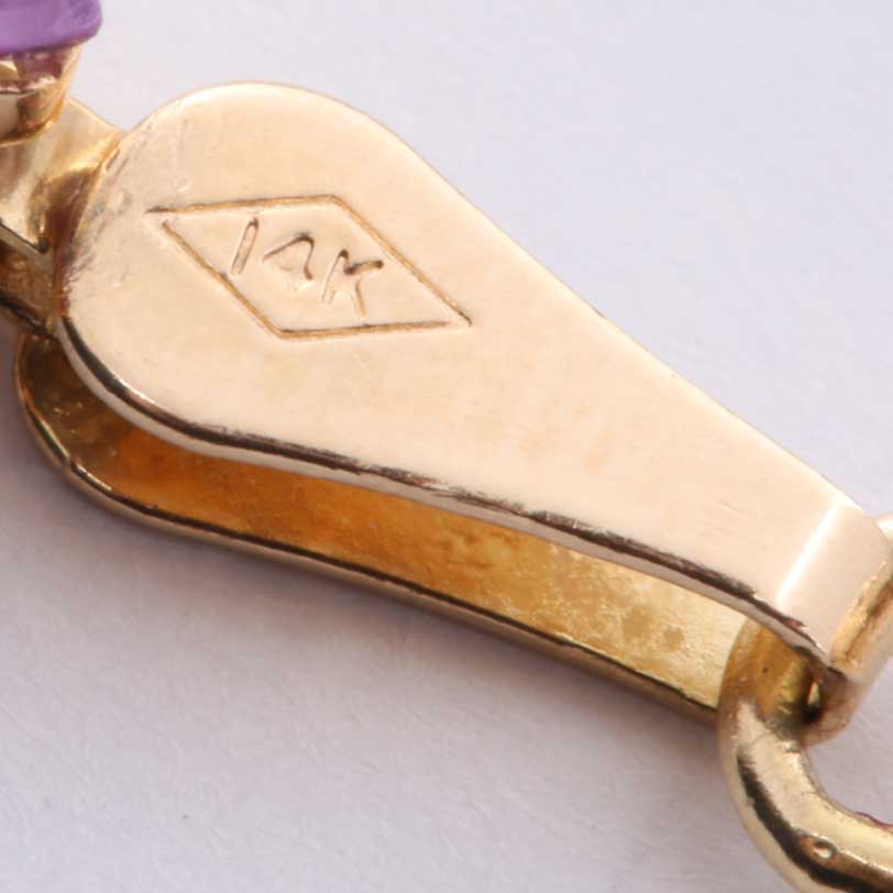 14K Yellow Gold Amethyst Bracelet