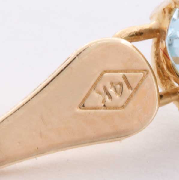 14K Yellow Gold Aquamarine Bracelet