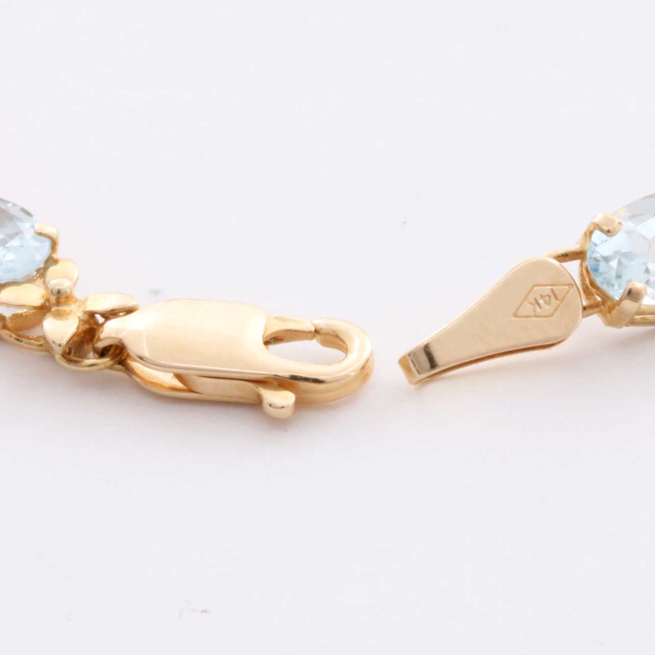 14K Yellow Gold Aquamarine Bracelet