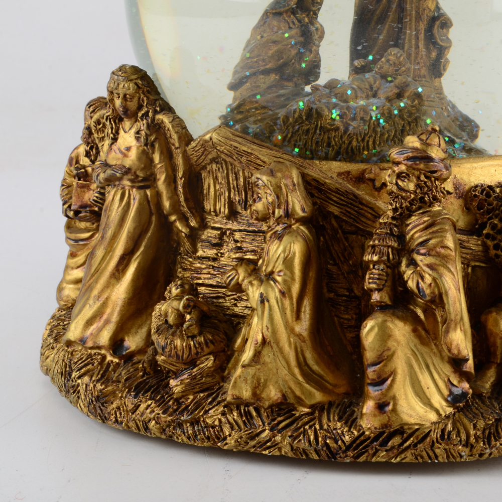 Musical Nativity Snow Globe