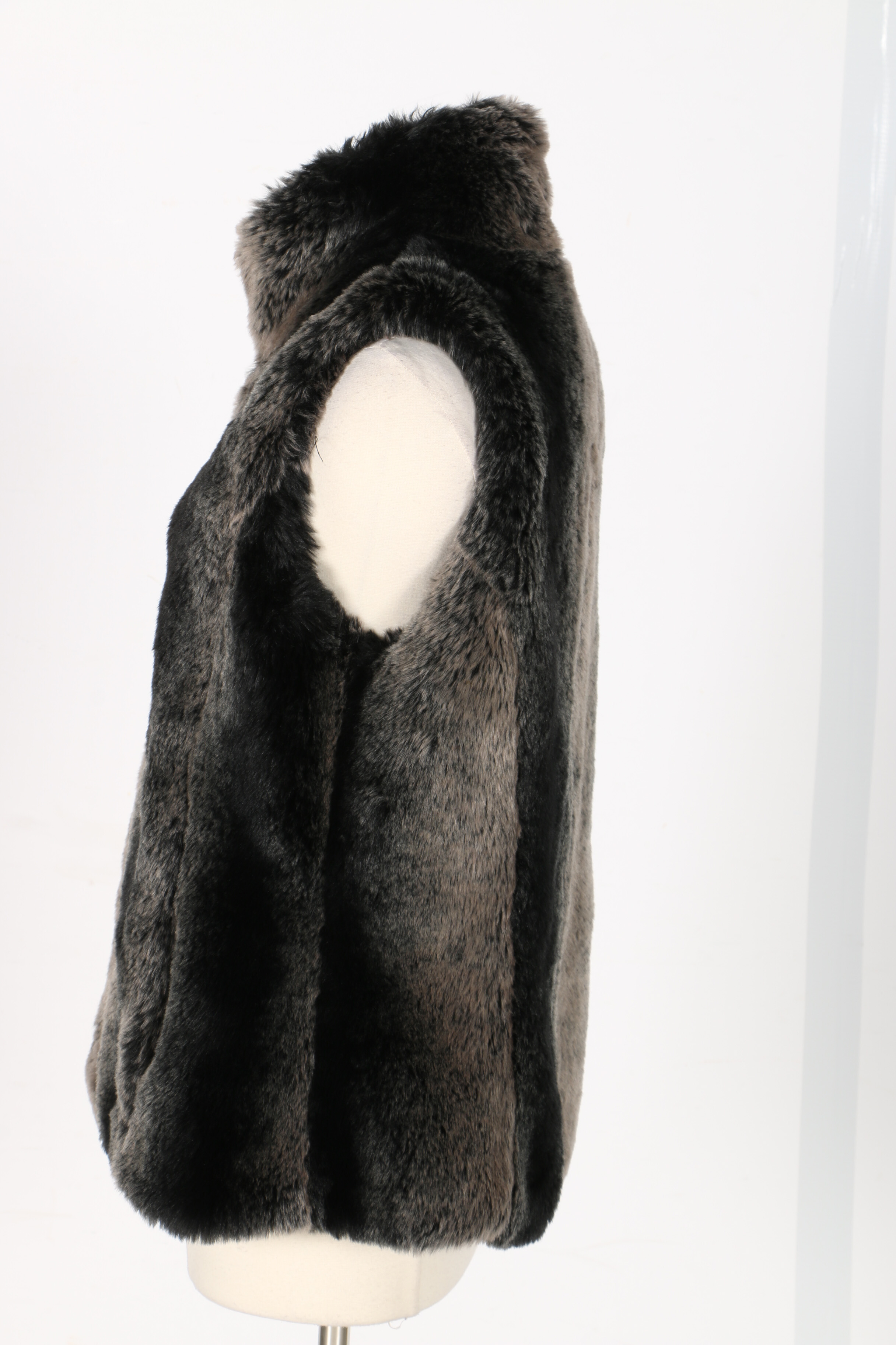 Faux Fur Kristen Blake Vest and Duffel Outdoor Coat