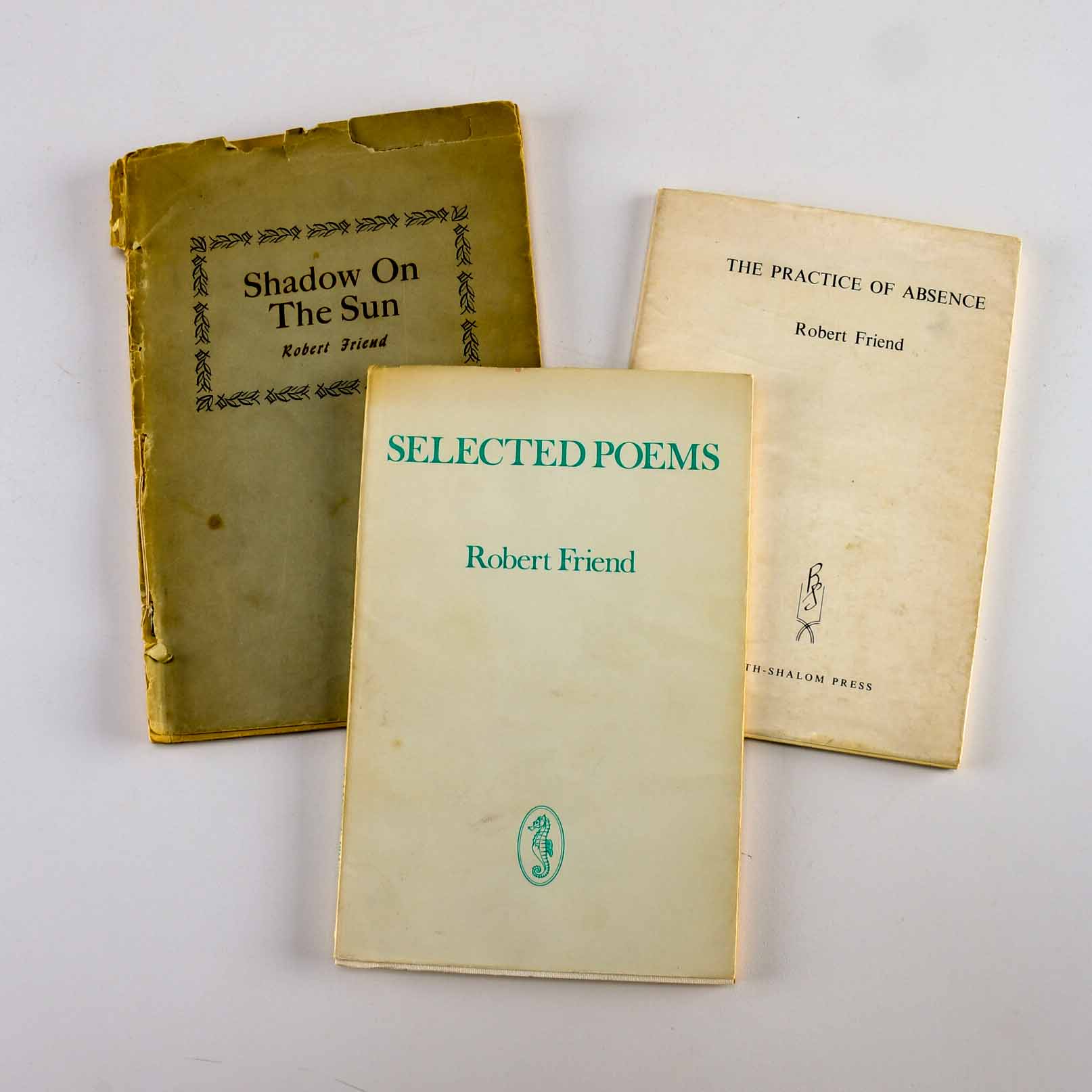 Three Antique Robert Friend Books of Poetry, One Signed