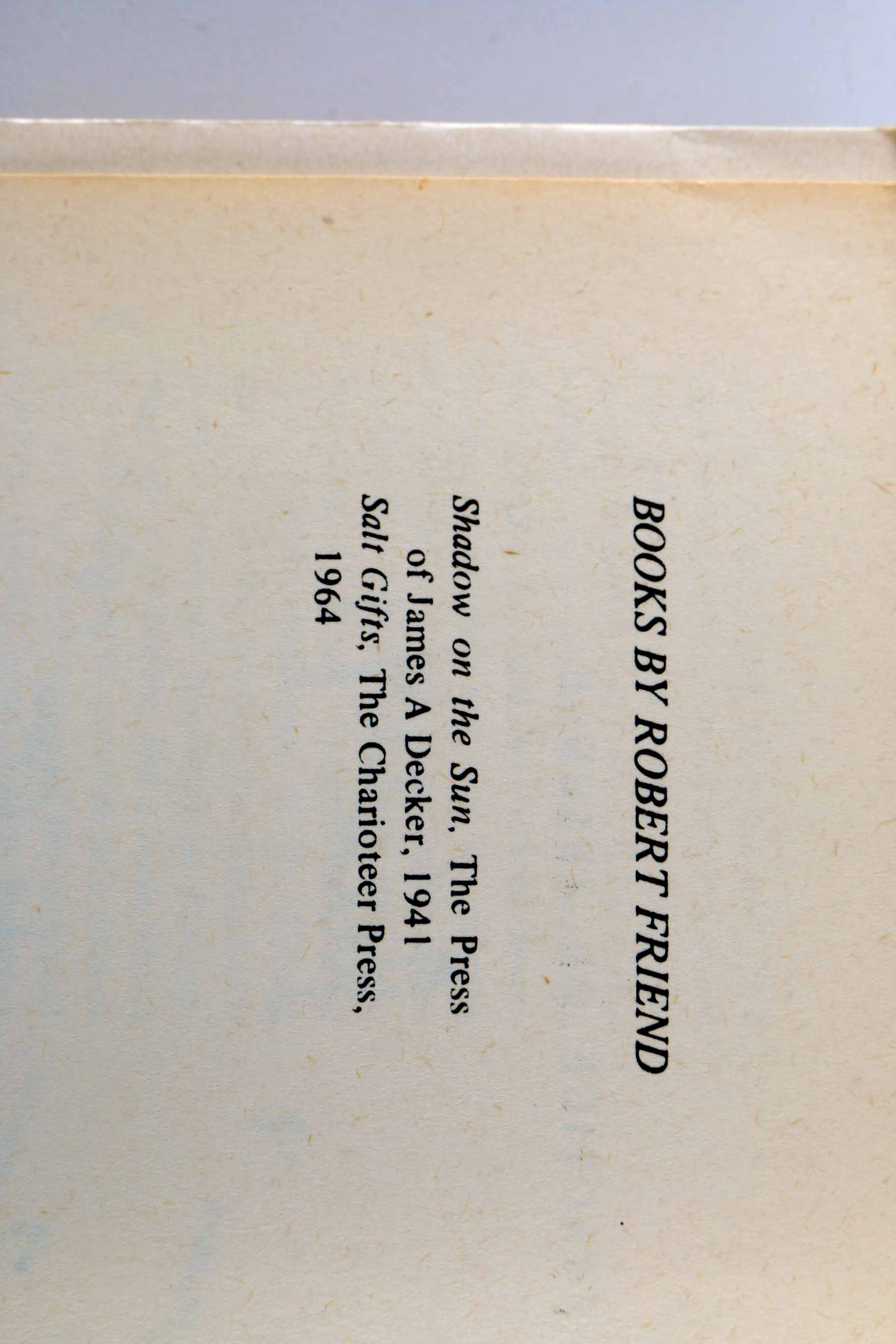 Three Antique Robert Friend Books of Poetry, One Signed