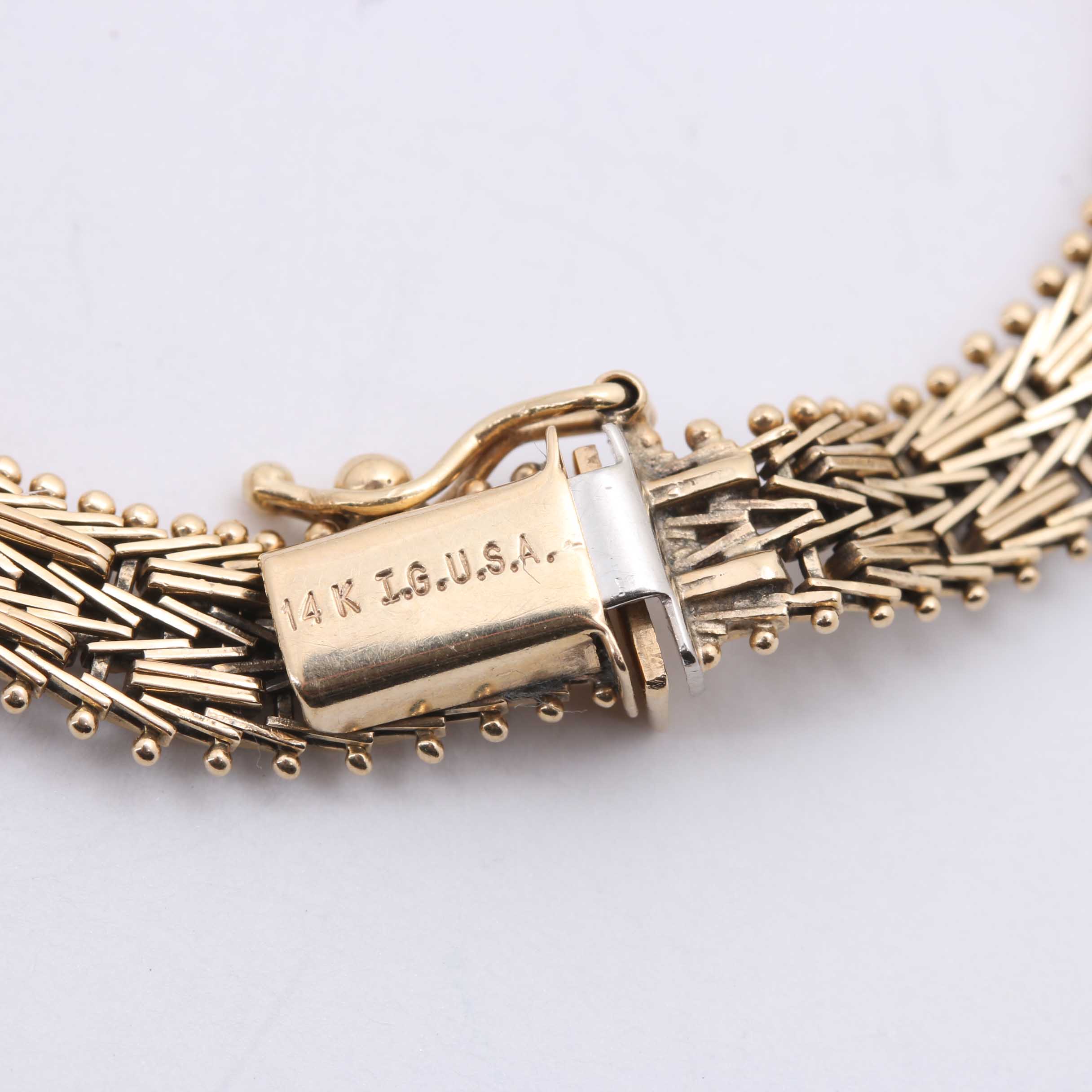 14K Yellow Gold Decorative Link Bracelet