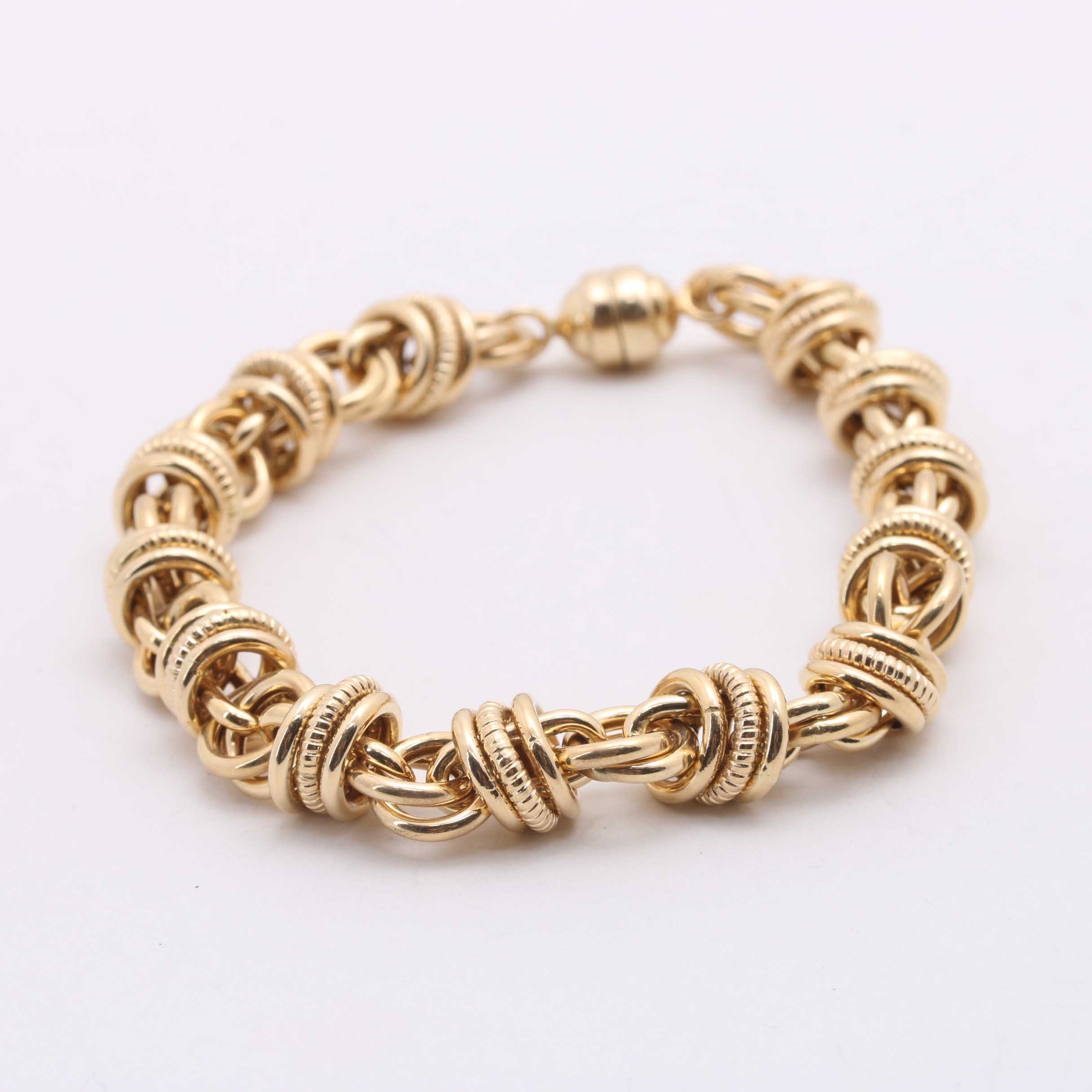 14K Yellow Gold Rolo Chain Bracelet
