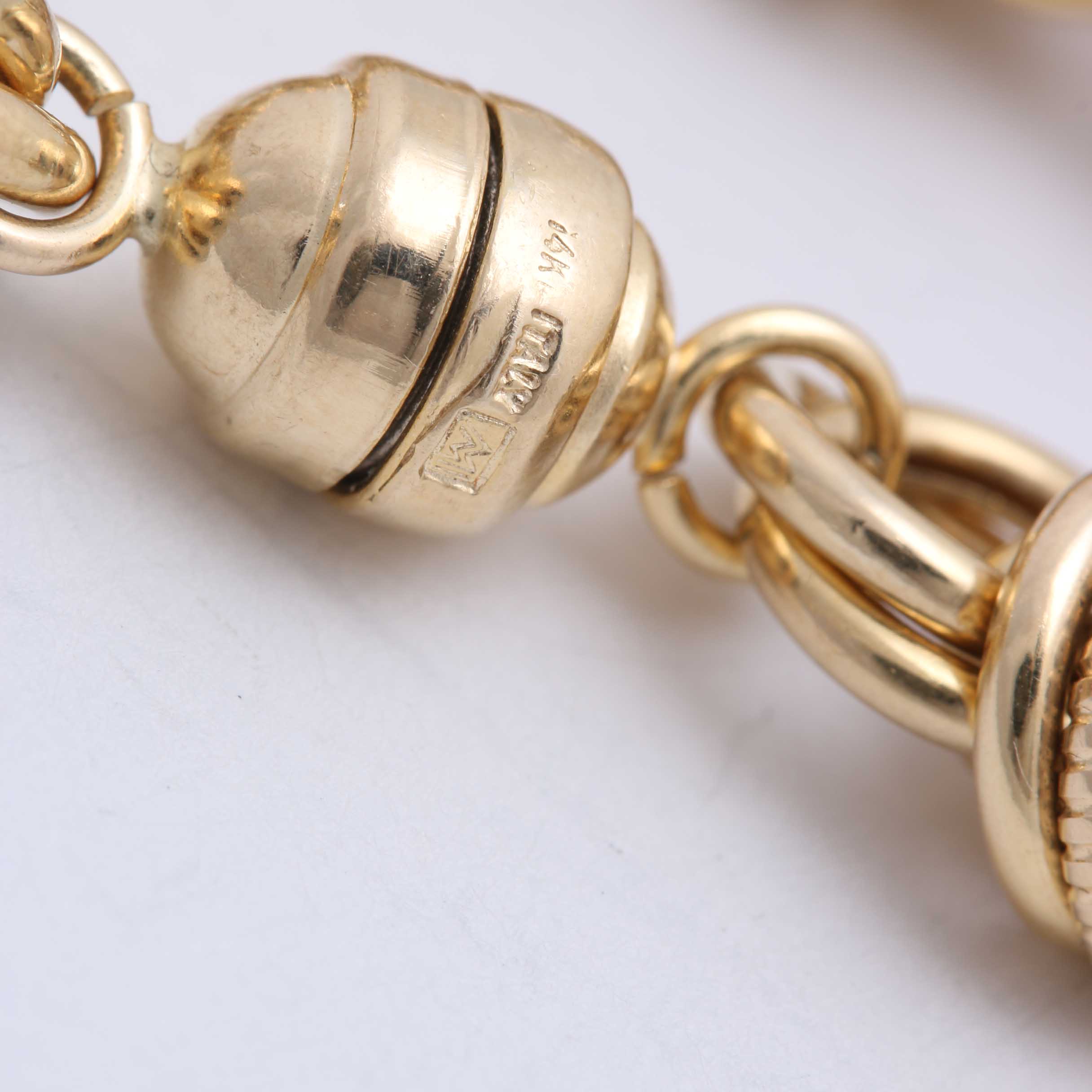 14K Yellow Gold Rolo Chain Bracelet