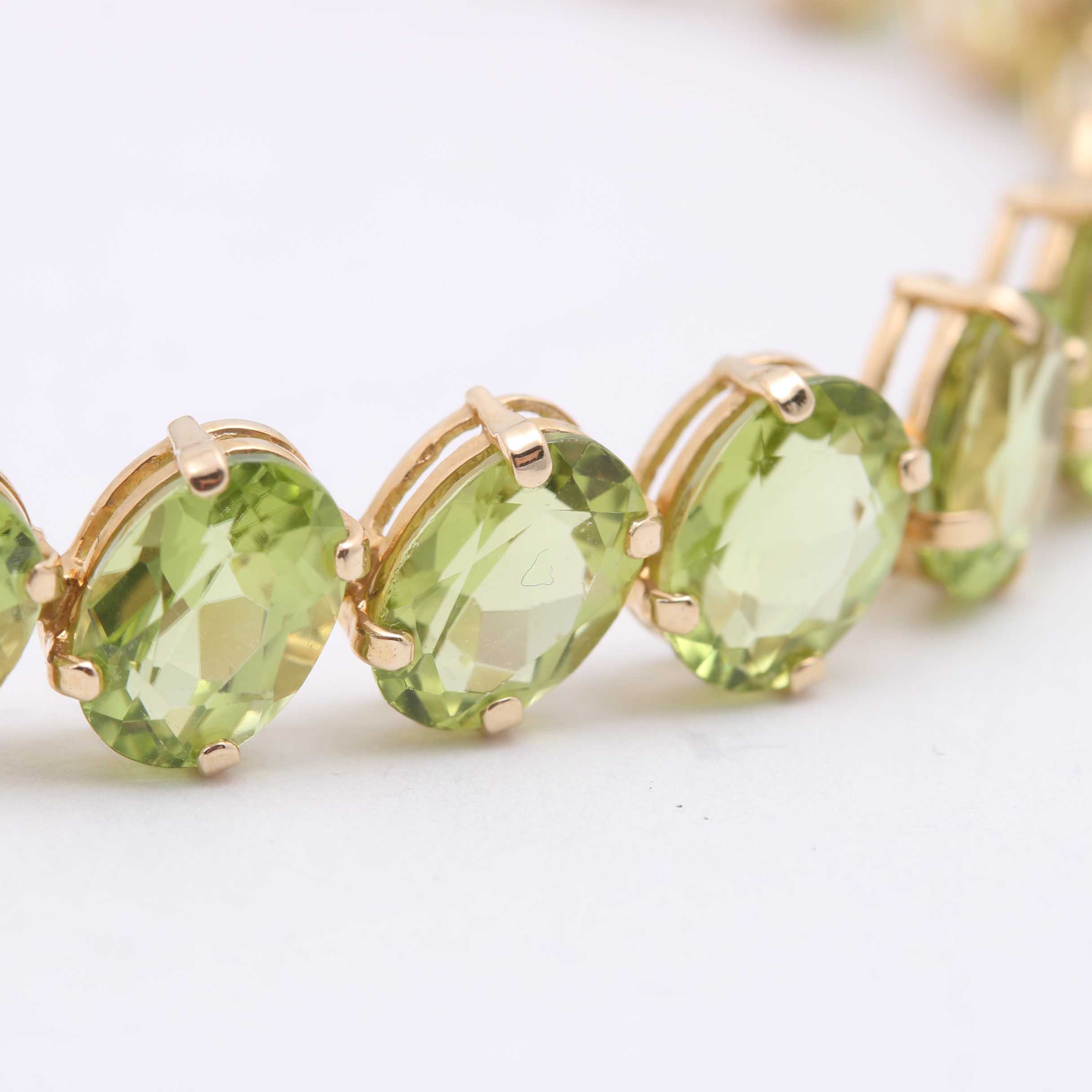 14K Yellow Gold Peridot Bracelet