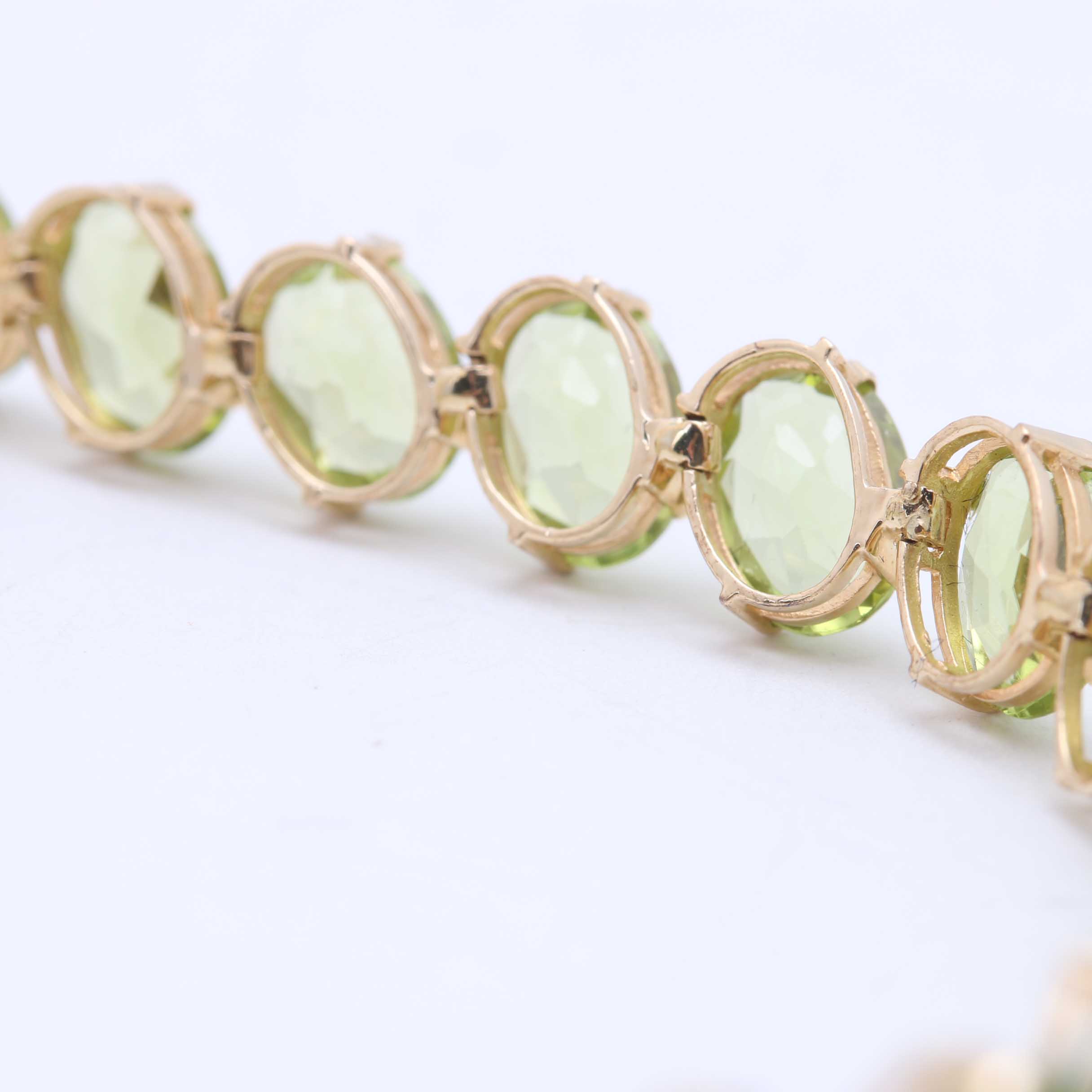 14K Yellow Gold Peridot Bracelet