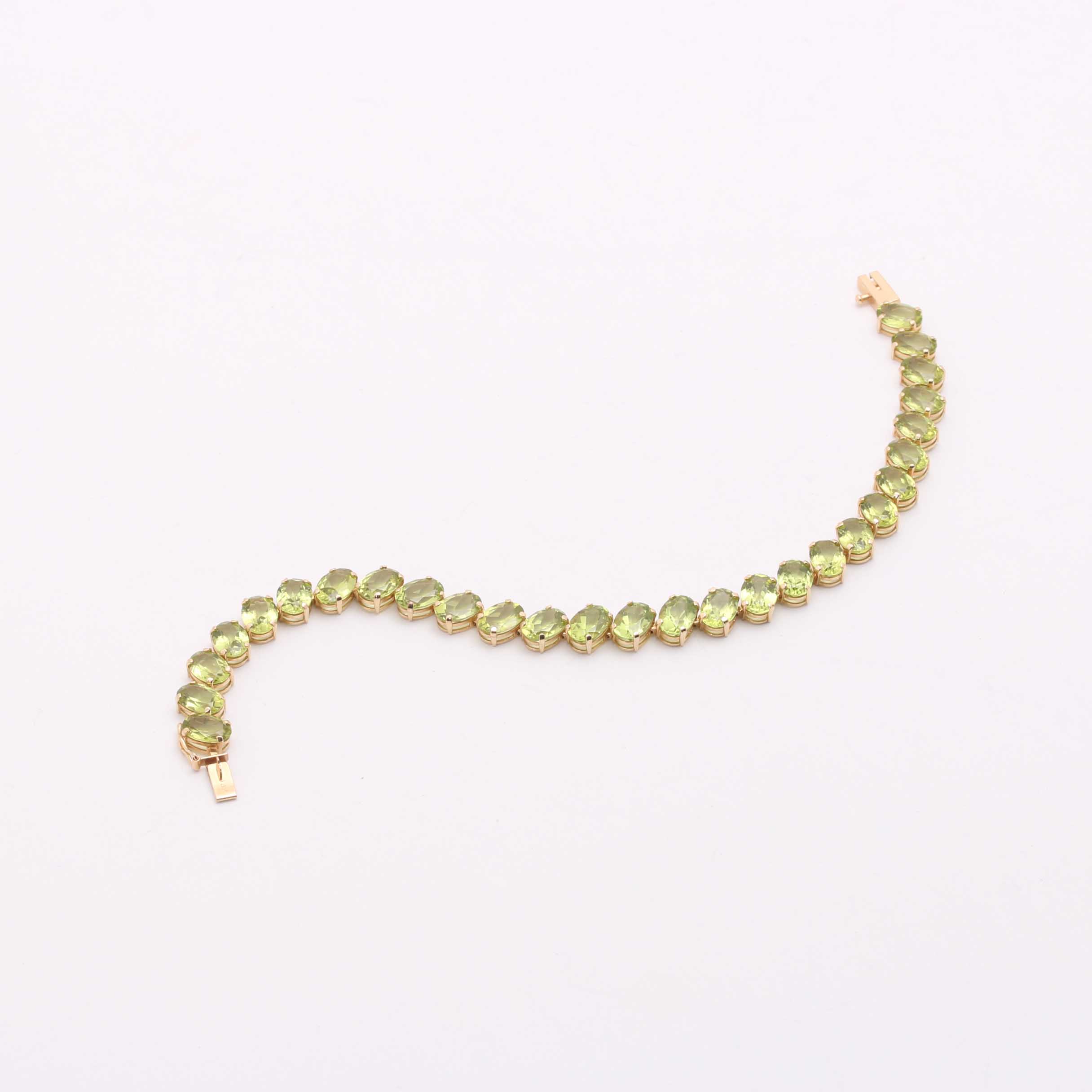 14K Yellow Gold Peridot Bracelet