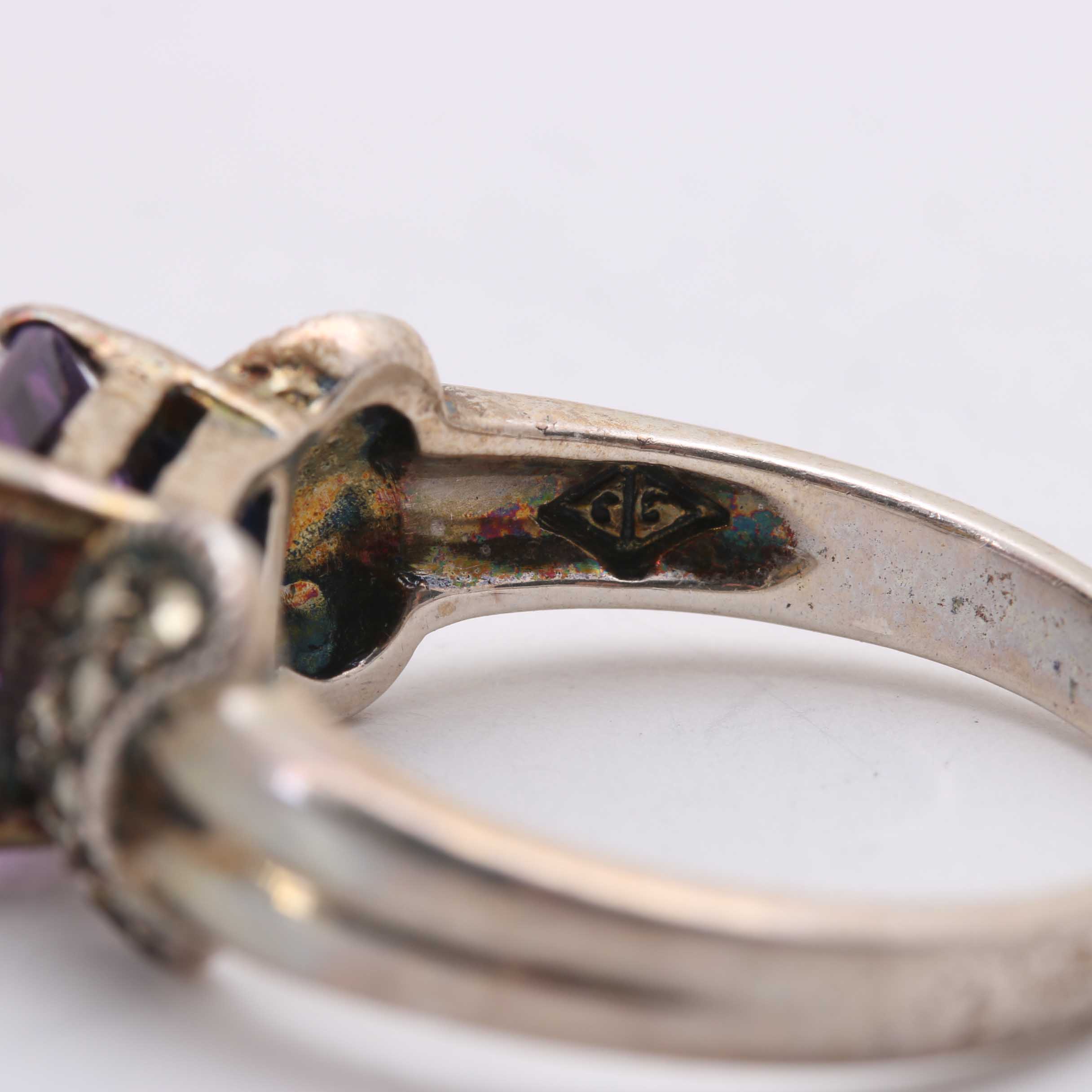 Collection of Sterling Silver and Purple Toned Stones