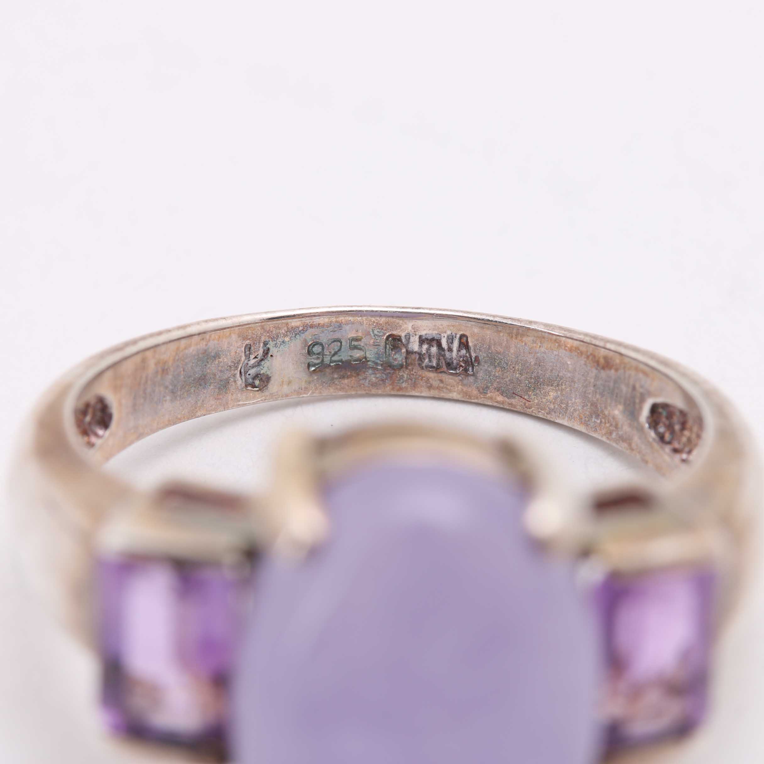 Collection of Sterling Silver and Purple Toned Stones