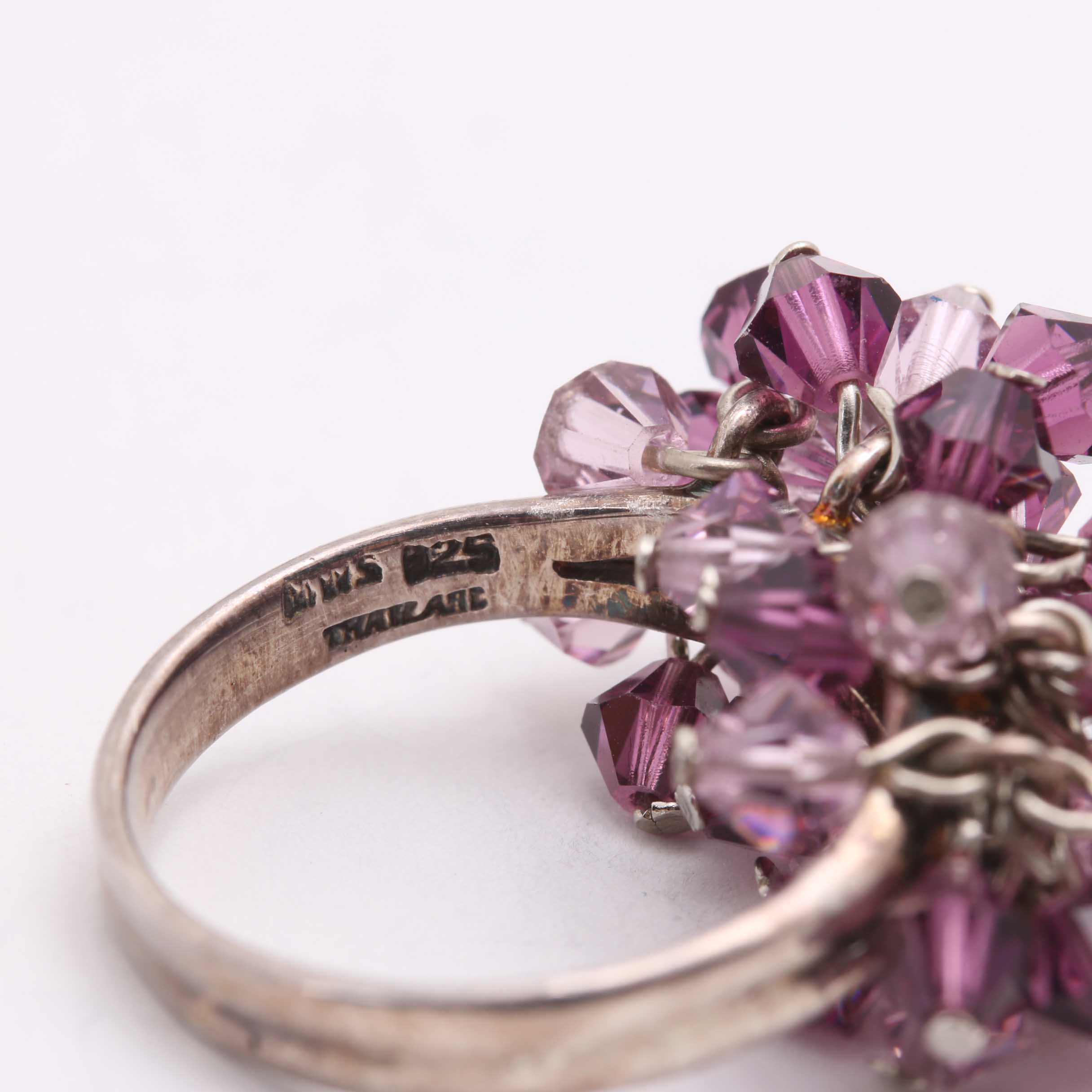 Collection of Sterling Silver and Purple Toned Stones