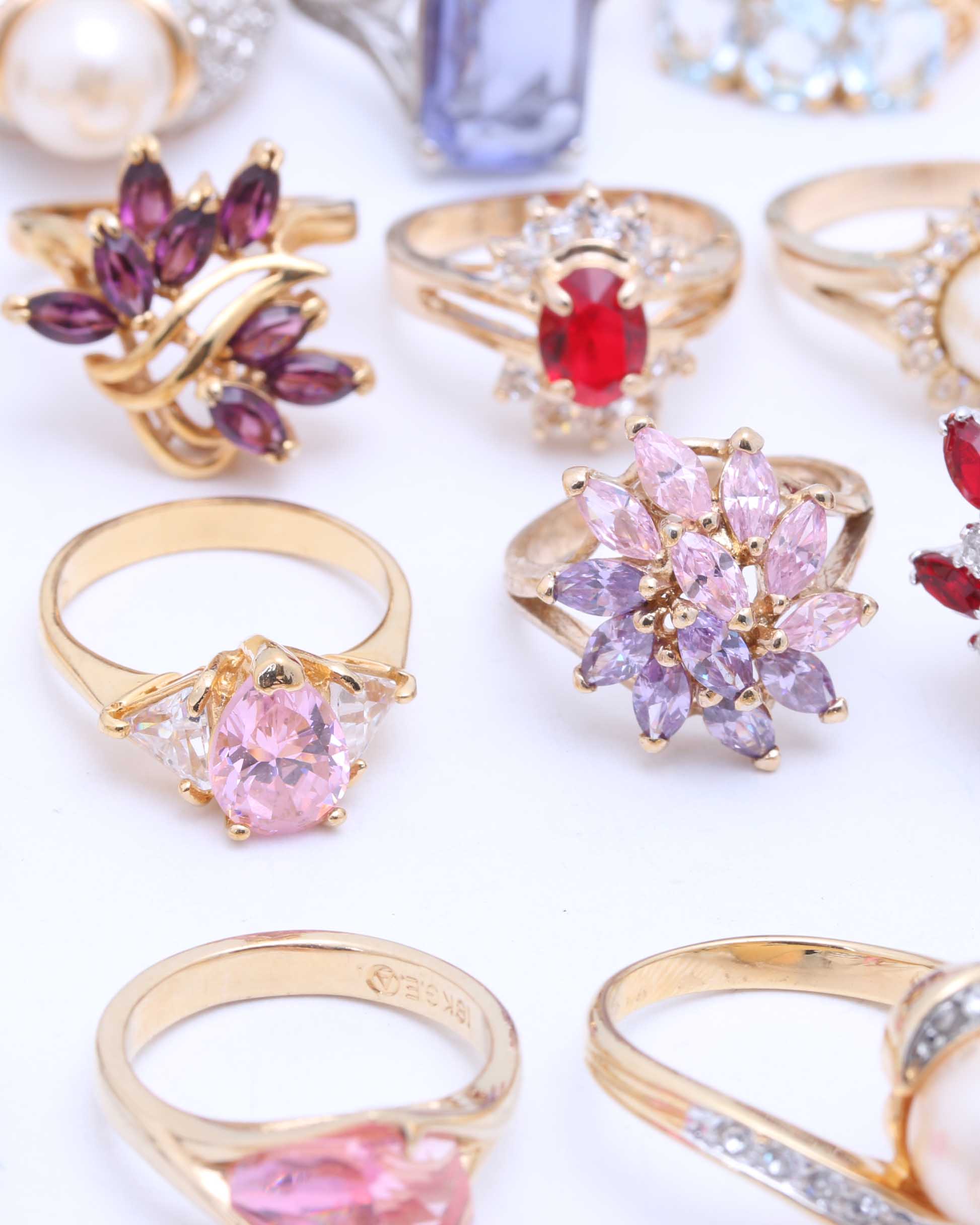 Gold Tone Fashion Rings and Bracelets