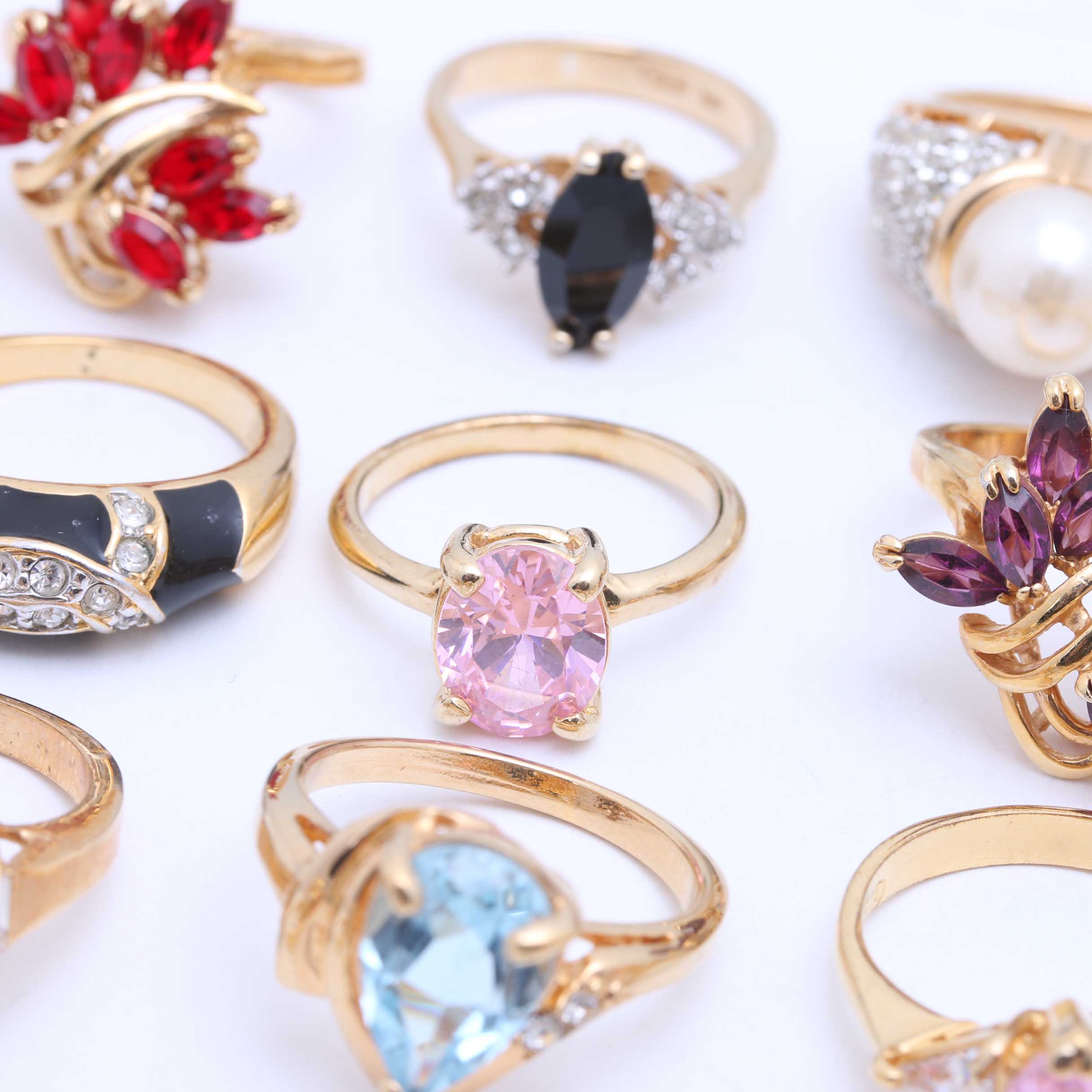 Gold Tone Fashion Rings and Bracelets