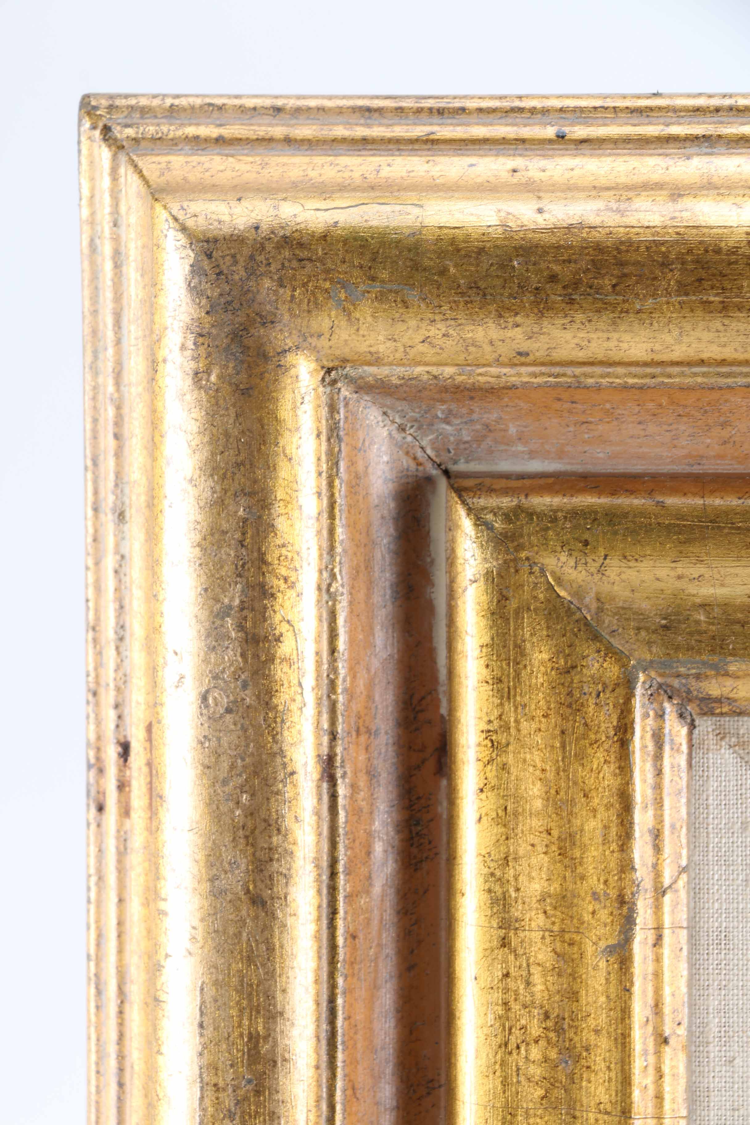 Carlos Rios Painting on Glass of Boy Over Flowers