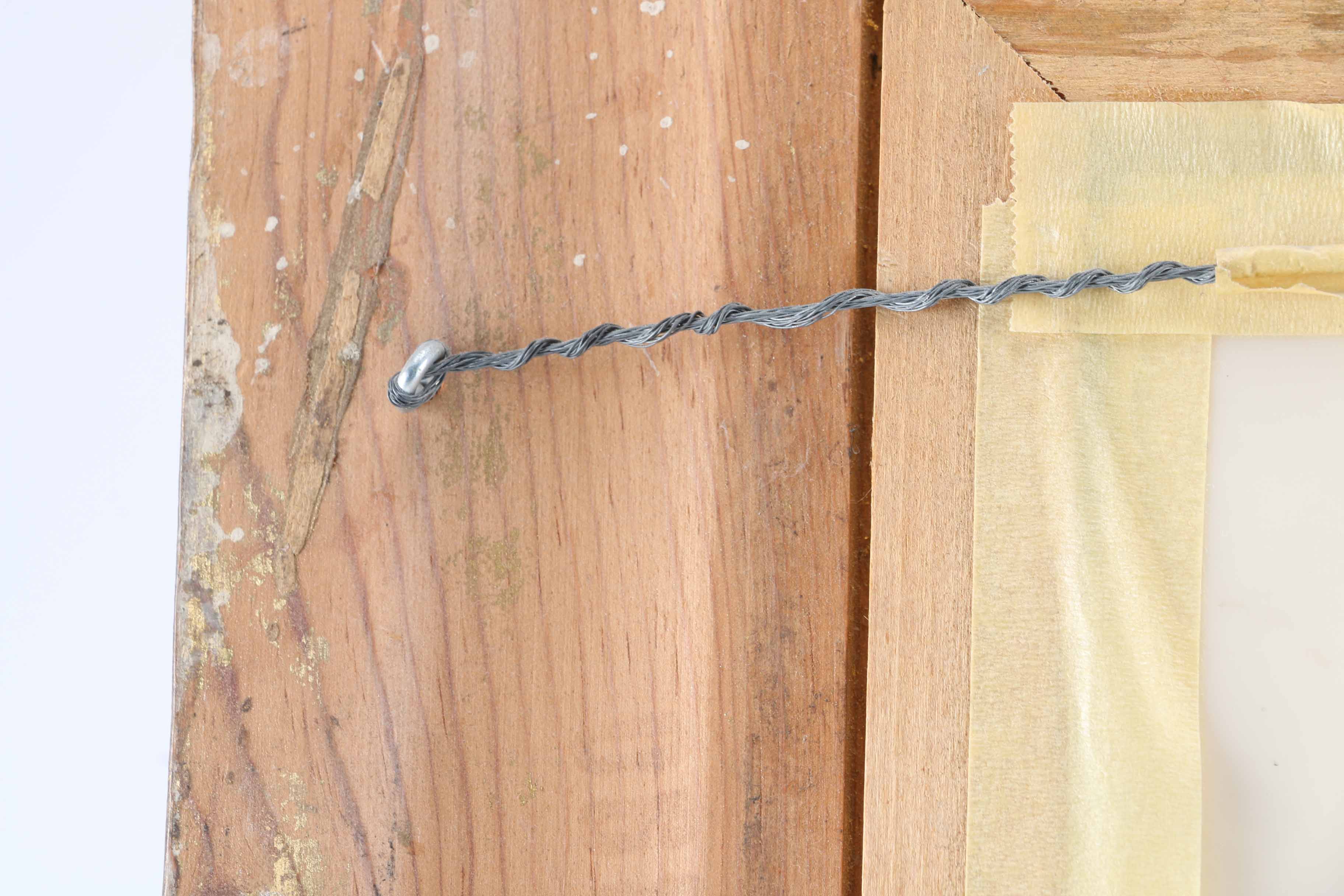 Carlos Rios Painting on Glass of Boy Over Flowers