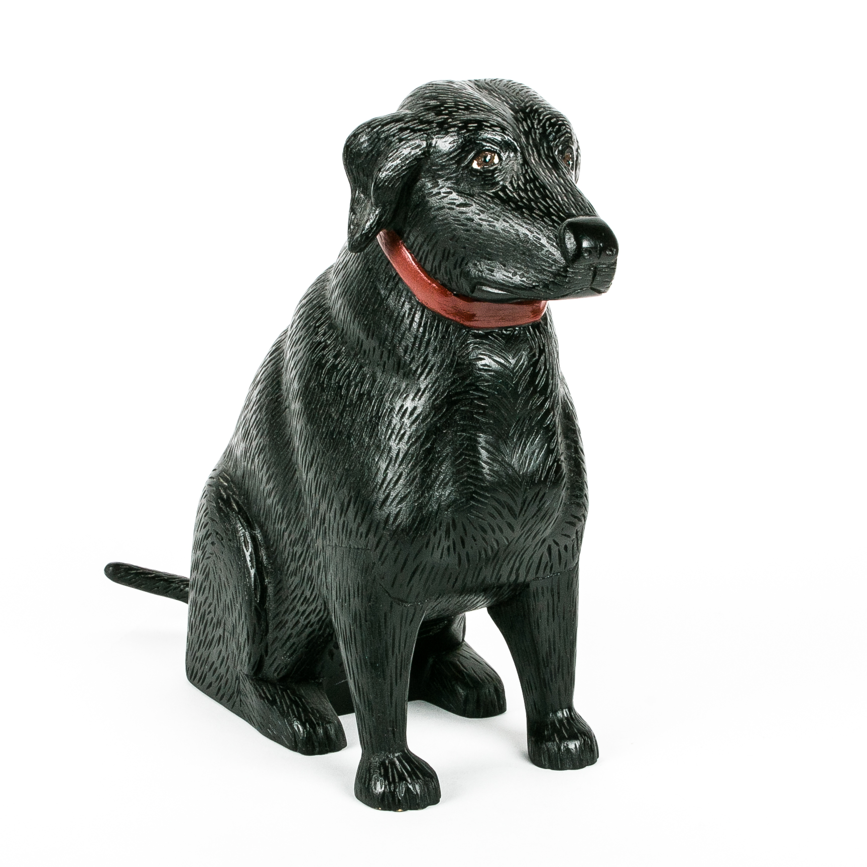 Stephen Huneck Hand Carved Black Labrador Retriever Sculpture