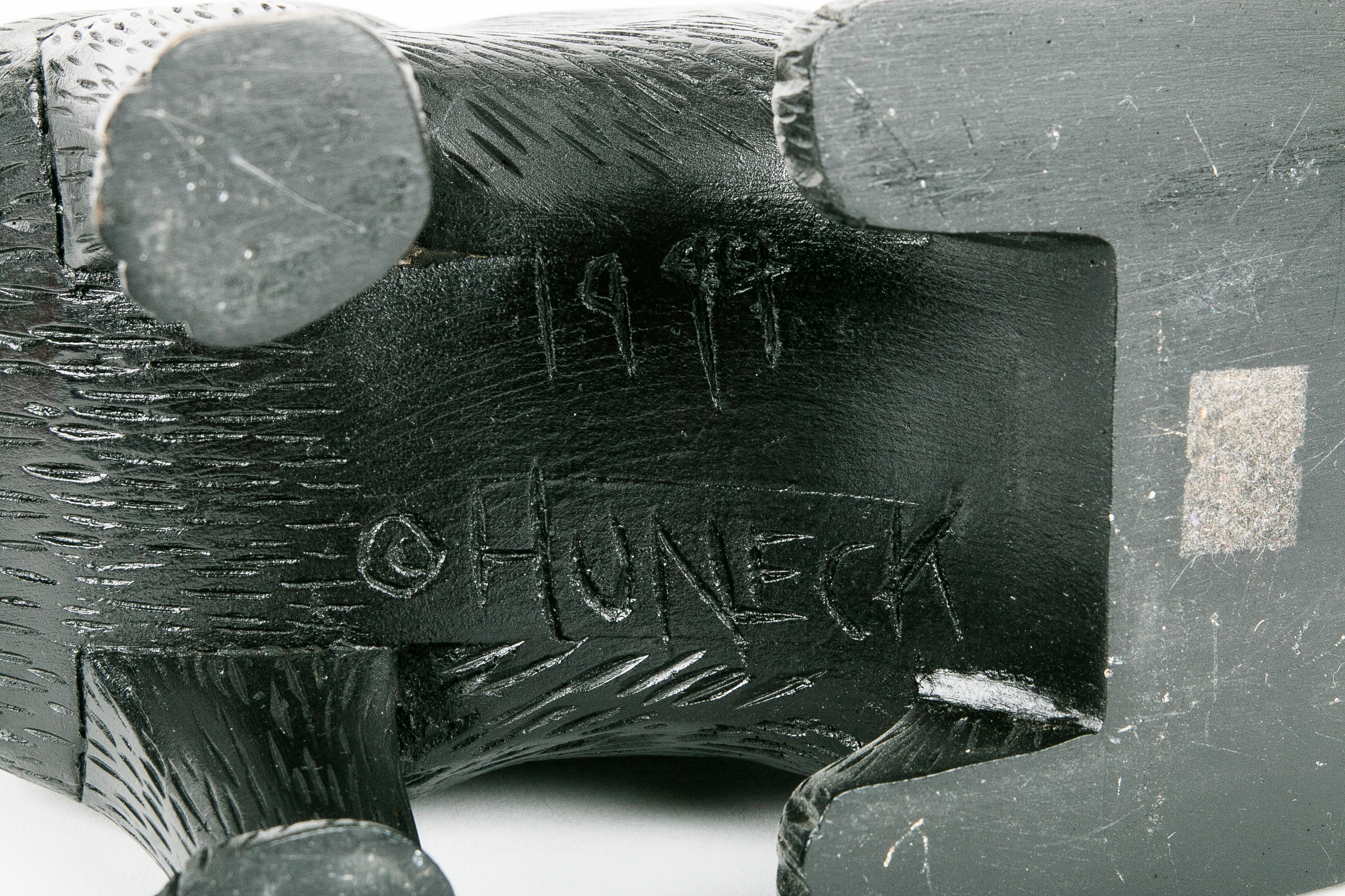 Stephen Huneck Hand Carved Black Labrador Retriever Sculpture