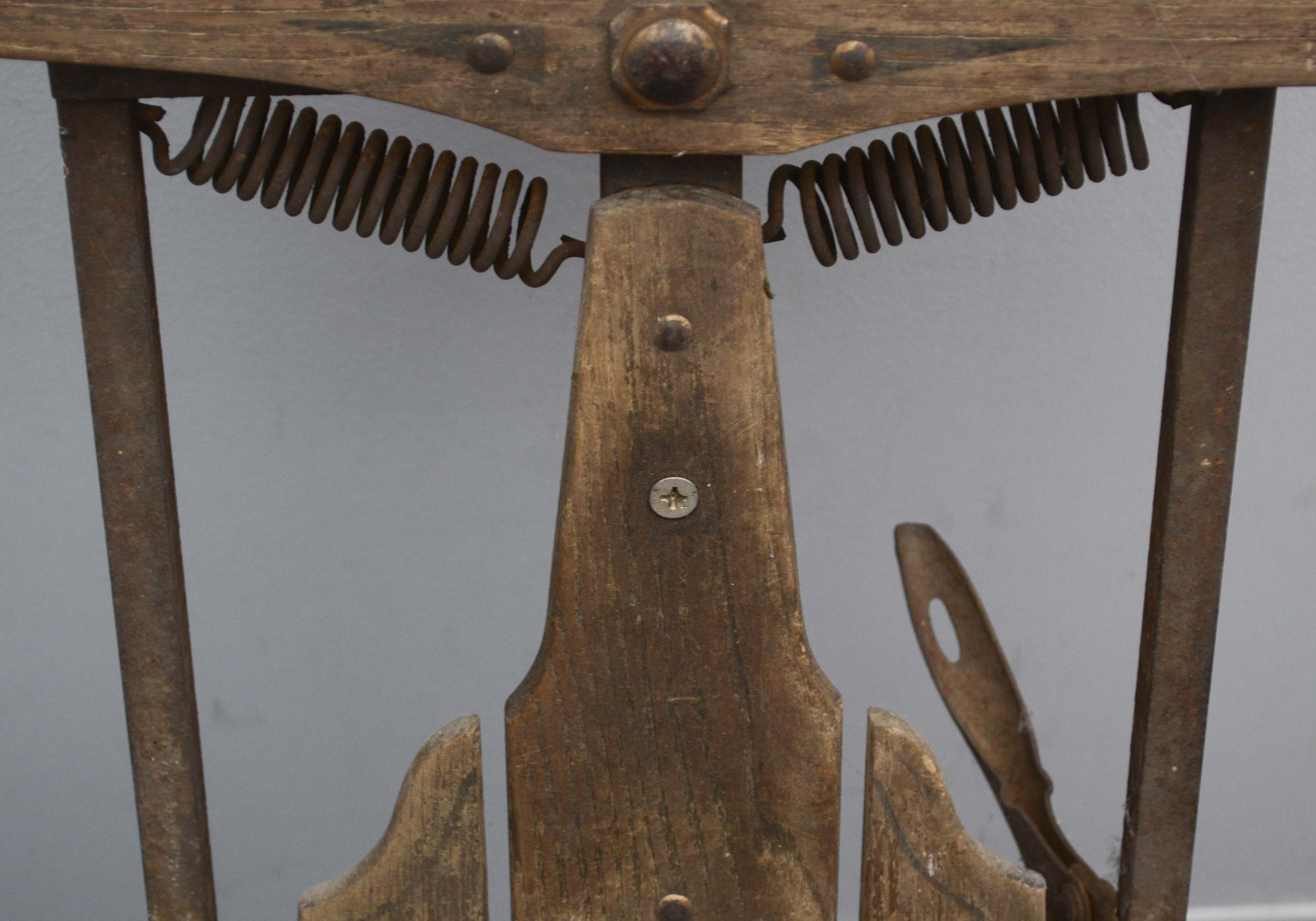 Vintage Wood Sled with Wheels