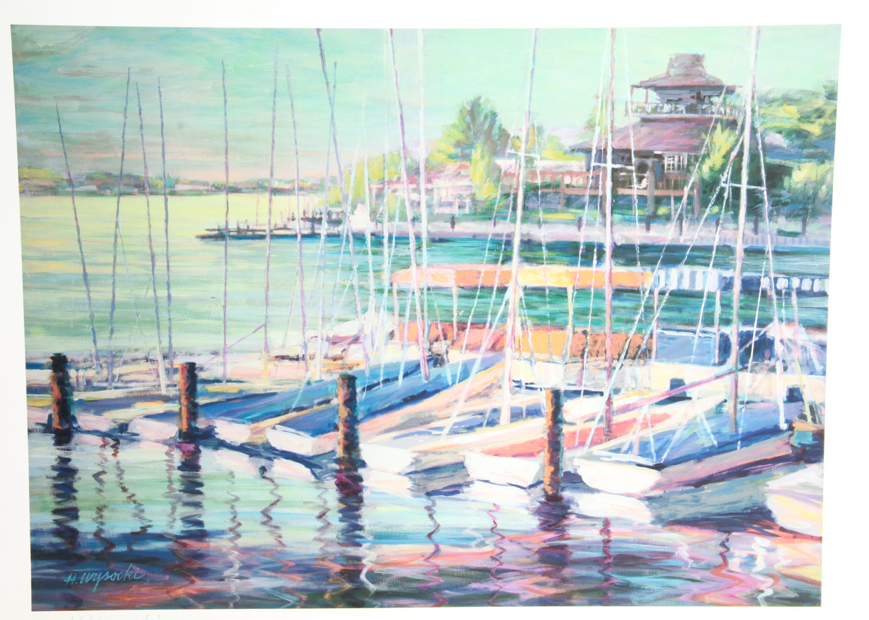 Four Harry Wysocki Signed Offset Lithograph Prints