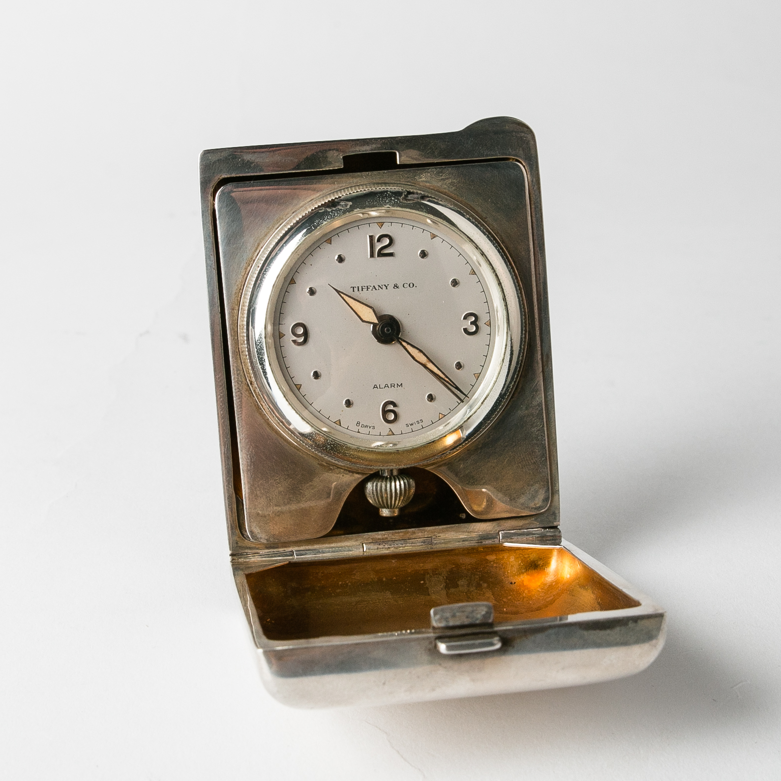 Tiffany & Co. Sterling Silver Travel Alarm Clock