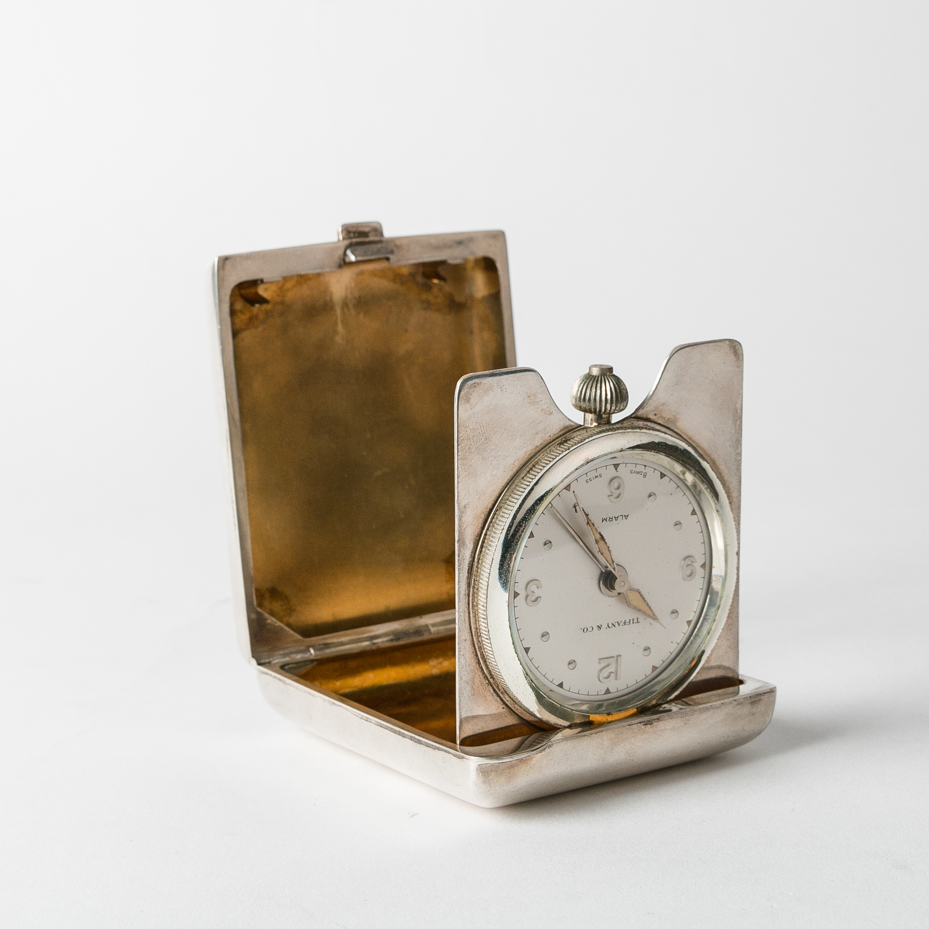 Tiffany & Co. Sterling Silver Travel Alarm Clock