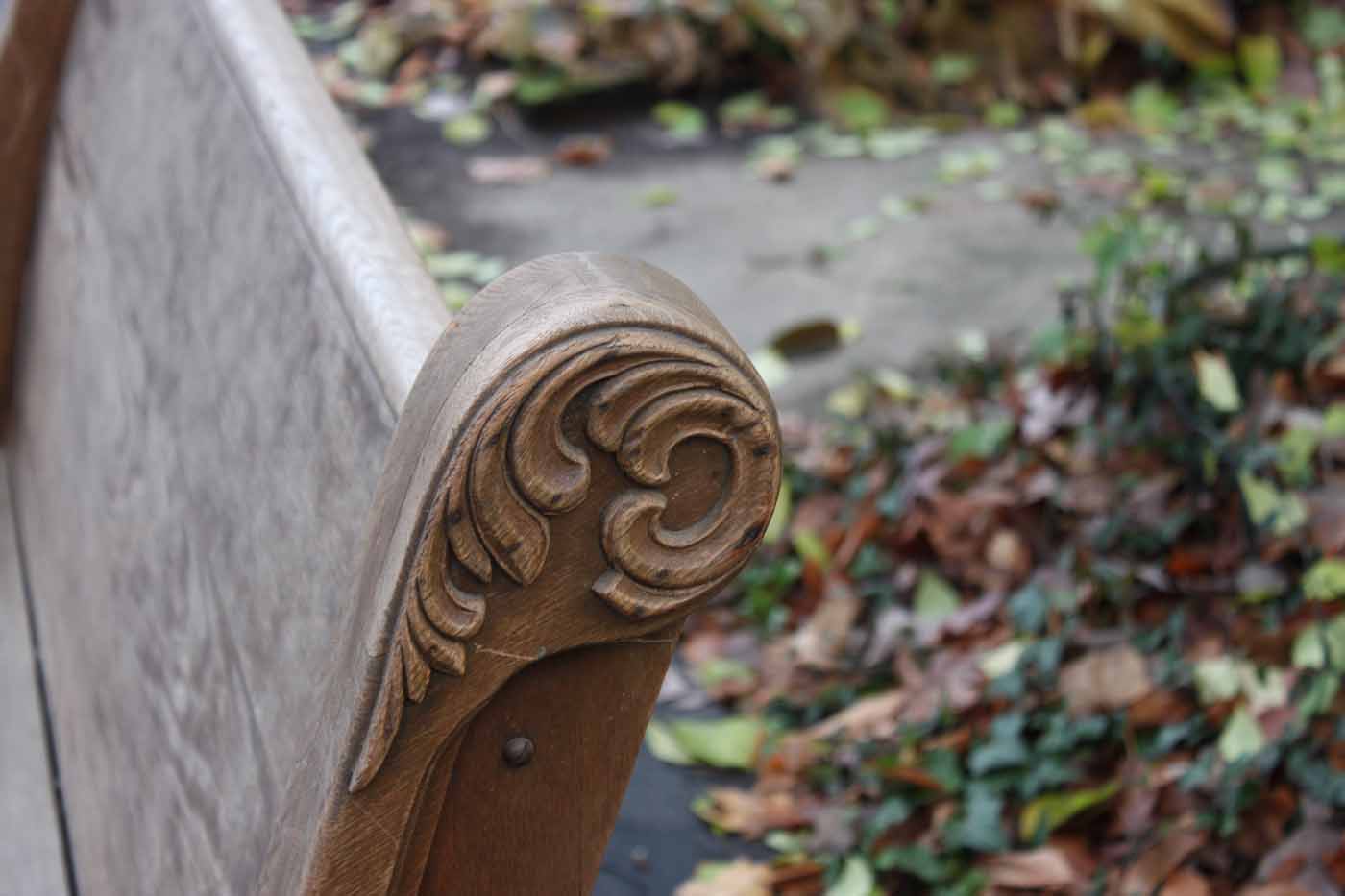 Antique Wooden Church Pew