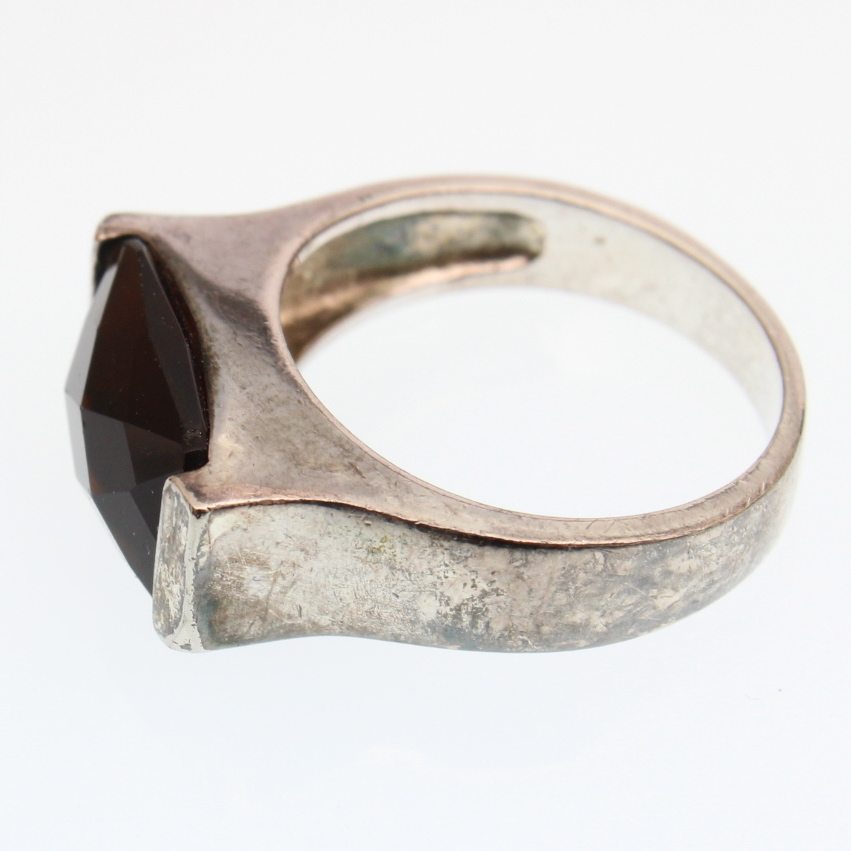 Sterling Silver Smokey Quartz and Turquoise Rings