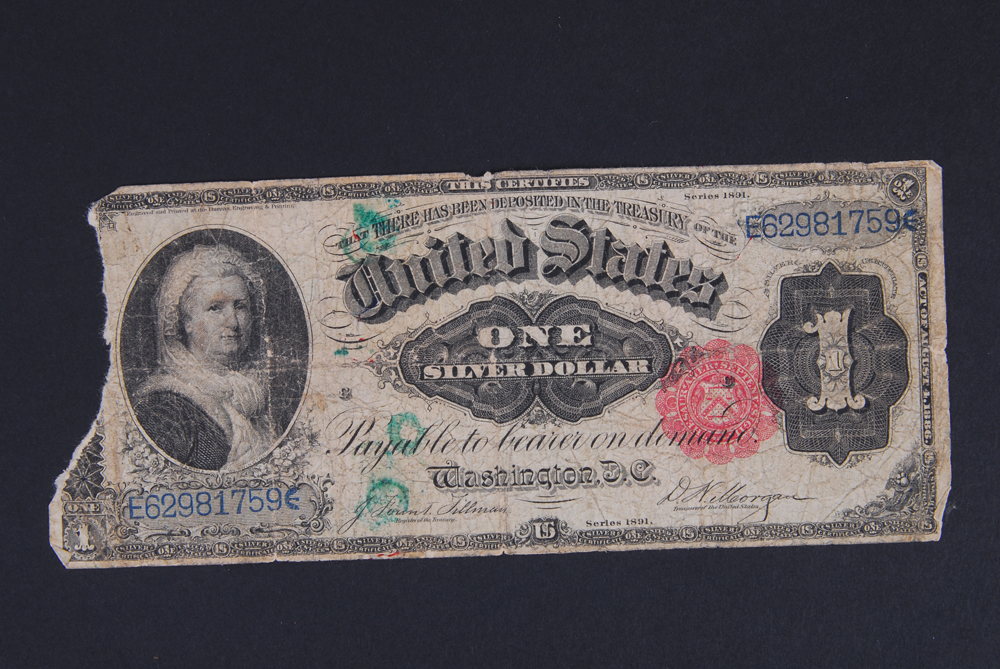 1891 Silver Certificate