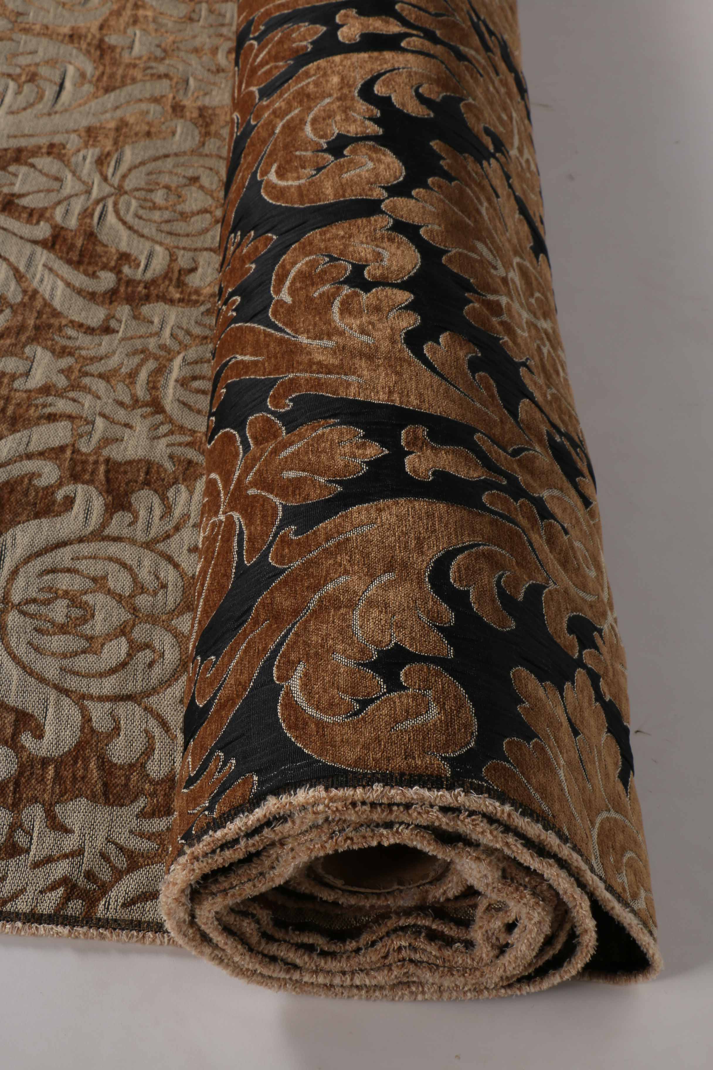 Polyester Chenille Damask Fabric