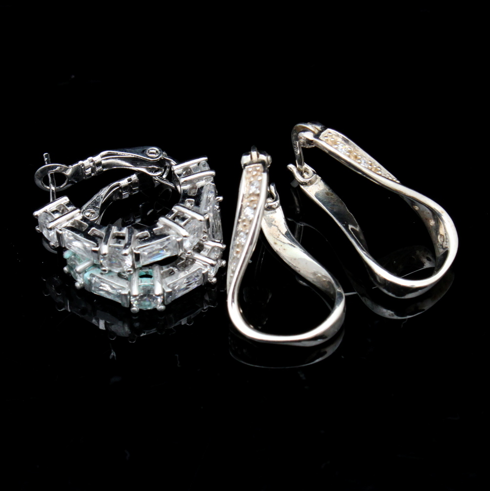 Sterling Silver Cubic Zirconia Earrings