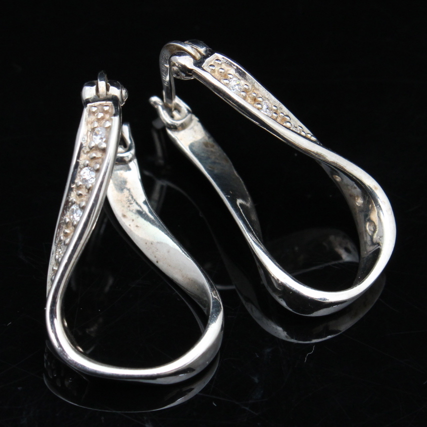 Sterling Silver Cubic Zirconia Earrings