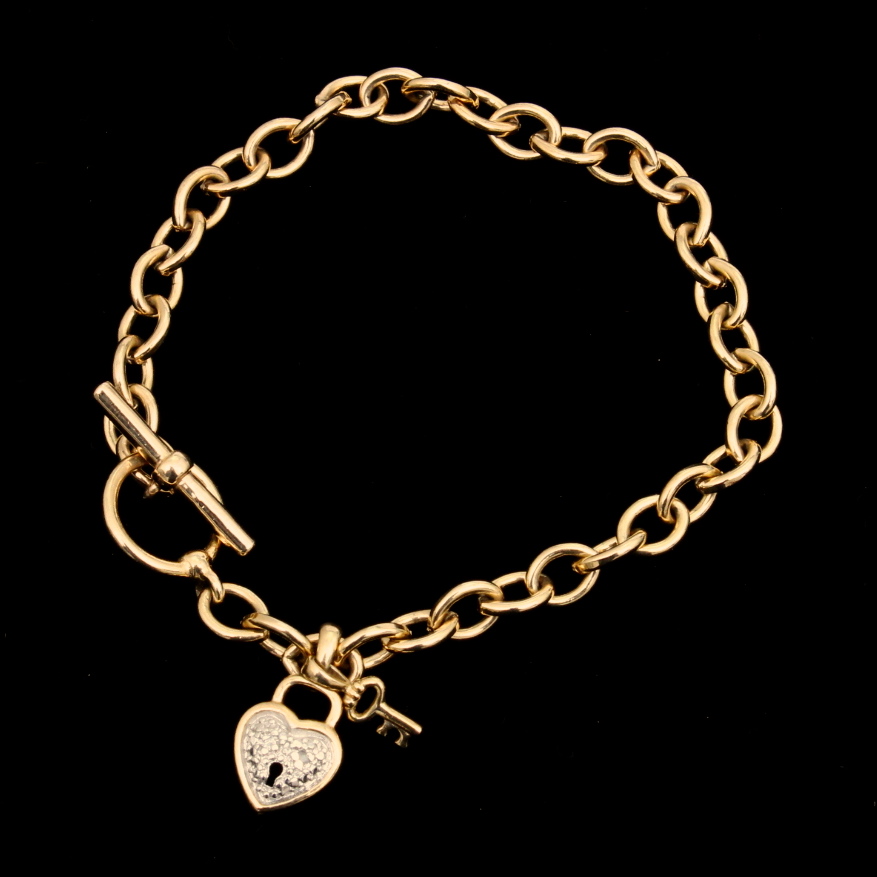 Gold Plated Sterling Silver Diamond Bracelet