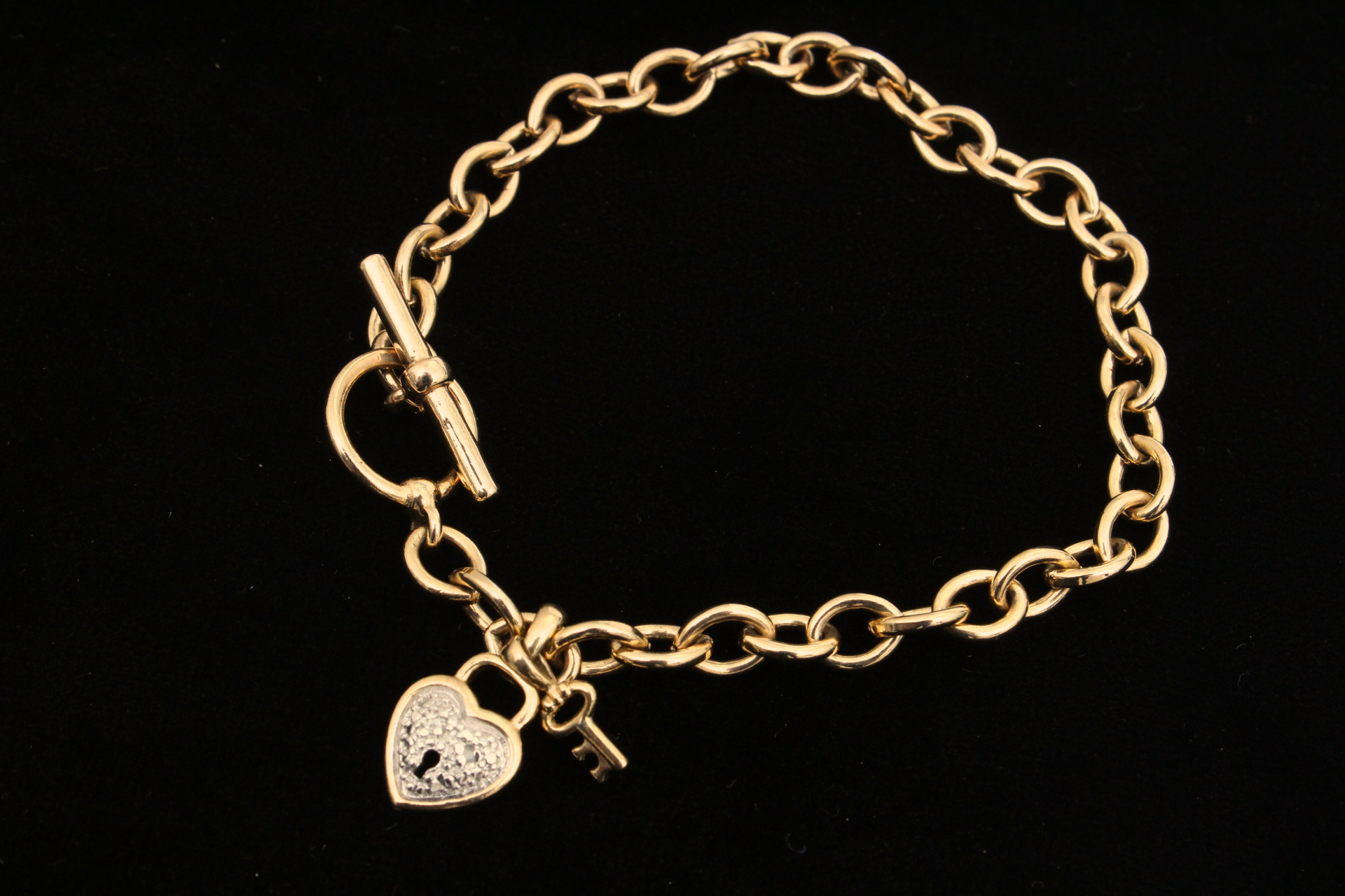 Gold Plated Sterling Silver Diamond Bracelet
