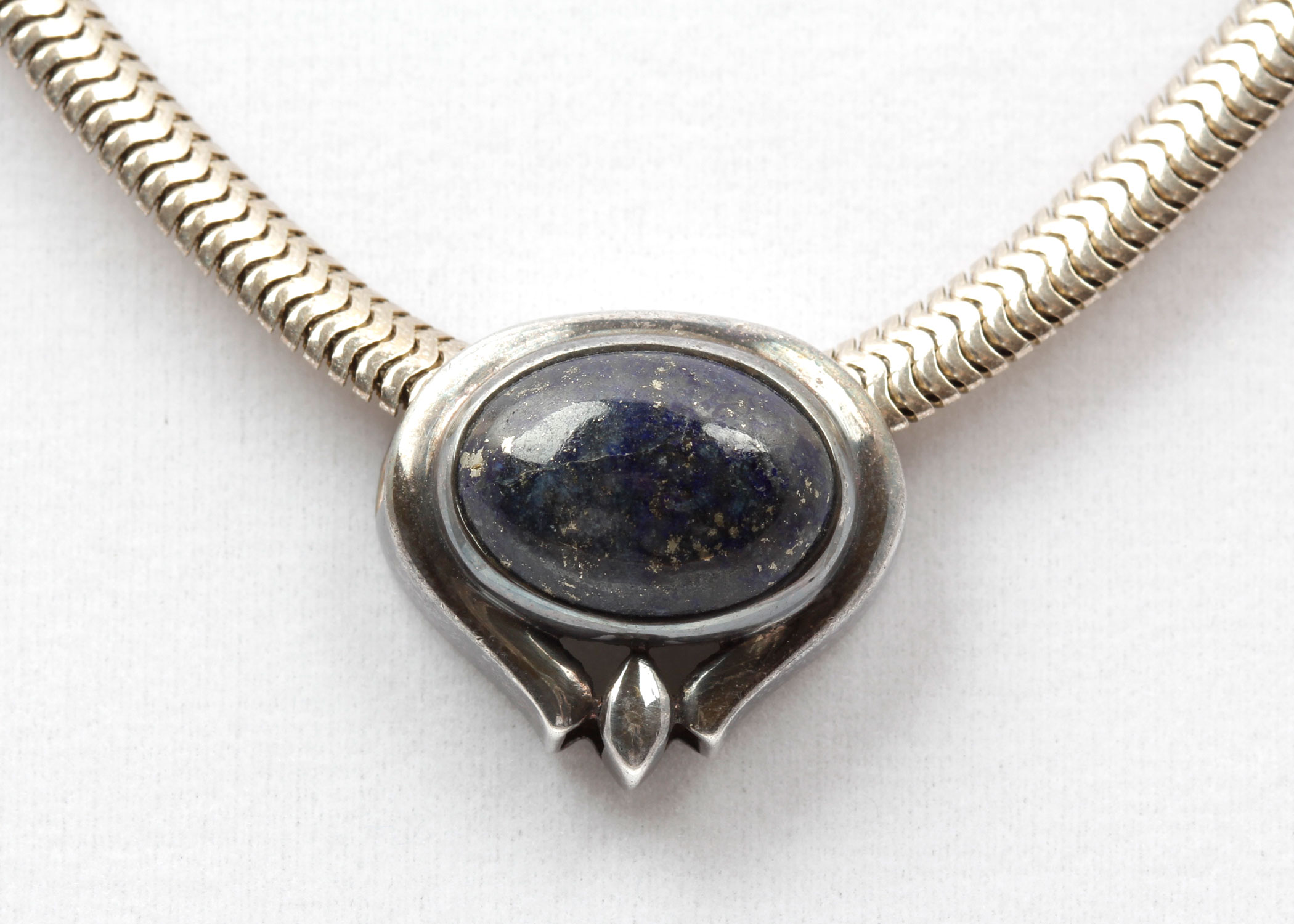 Sterling Silver Lapis Lazuli Pendant Necklace