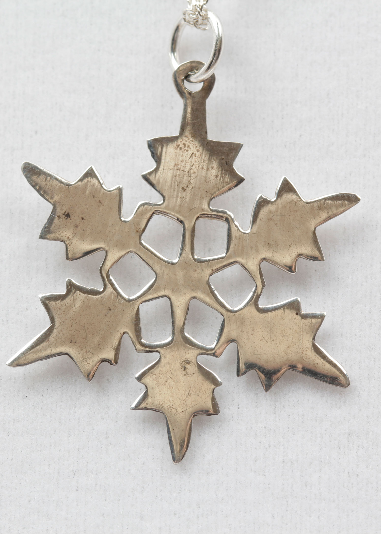Sterling Silver Snowflake Pendant Necklace
