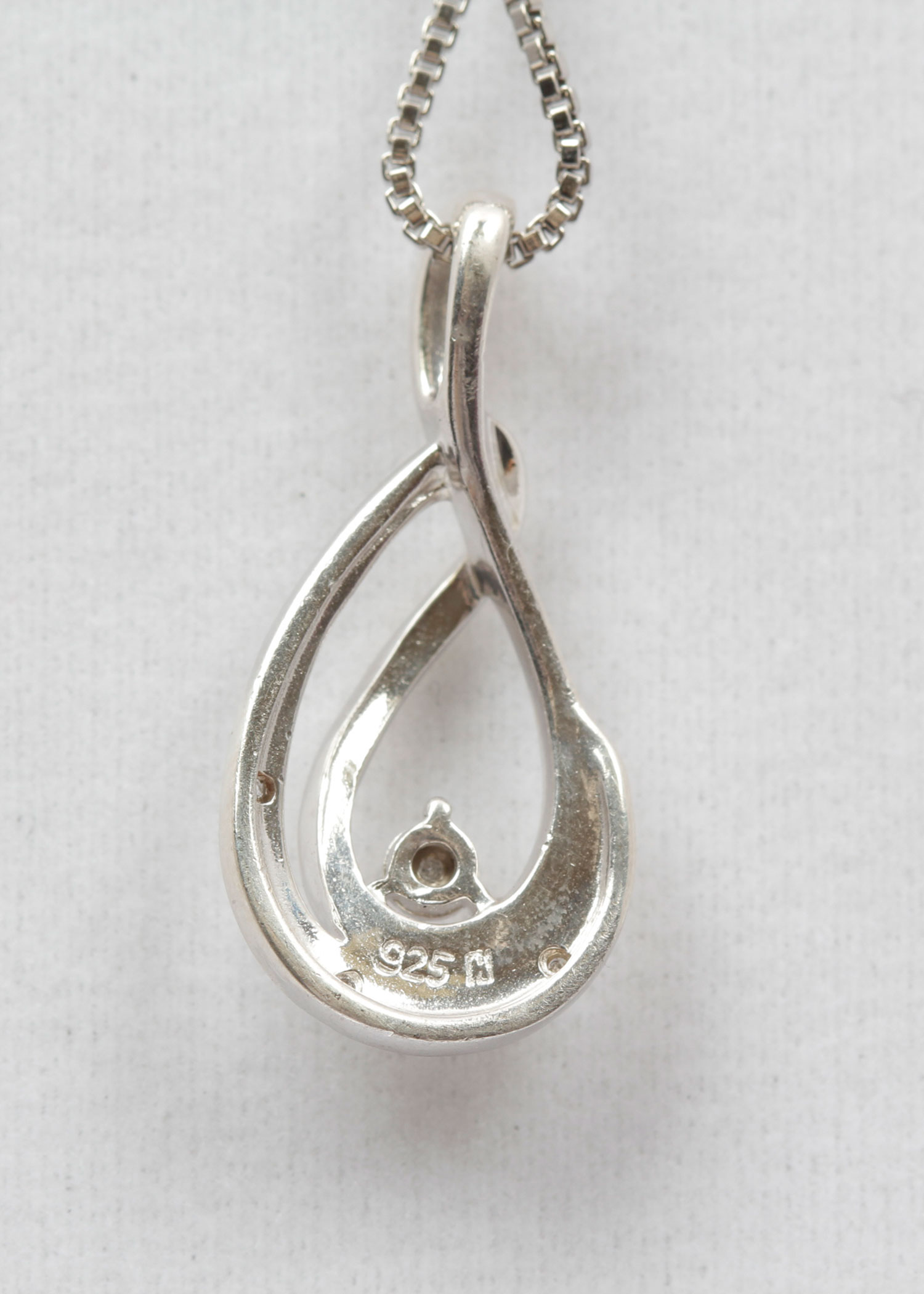 Sterling Silver Diamond Pendant Necklace